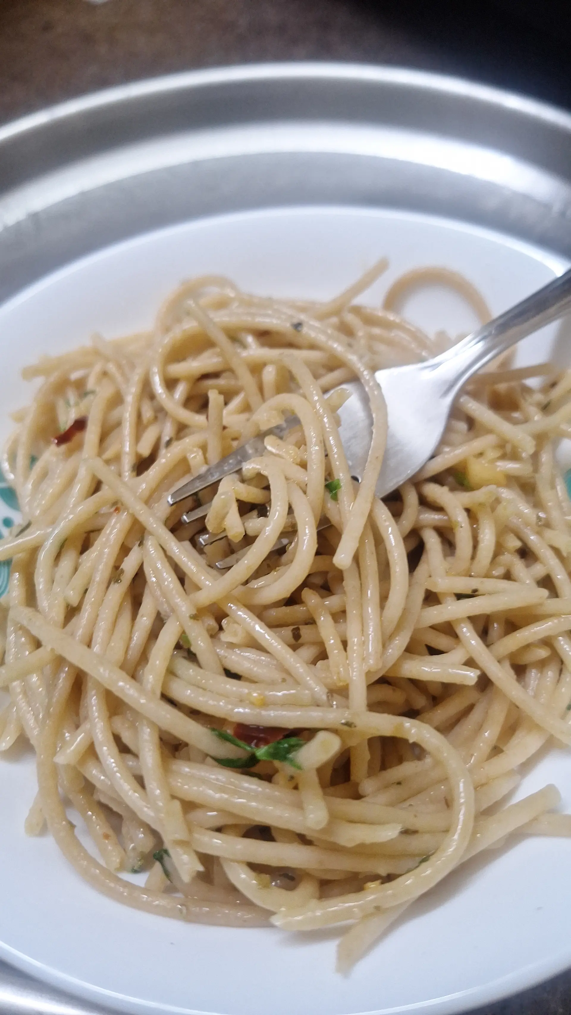 A cook's photo of Spaghetti Aglio e Olio