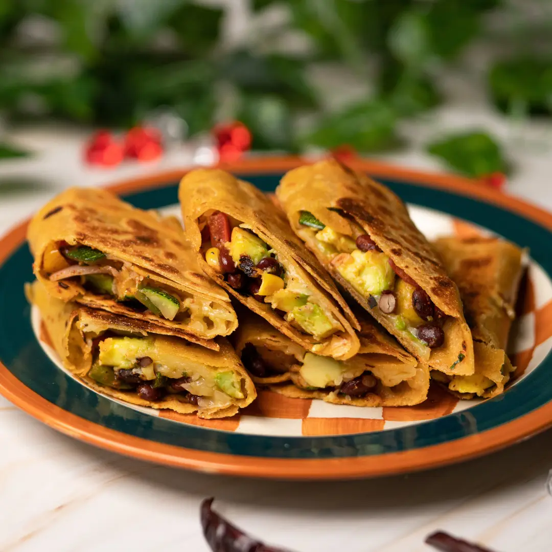 Veggie Bean and Corn Burritos