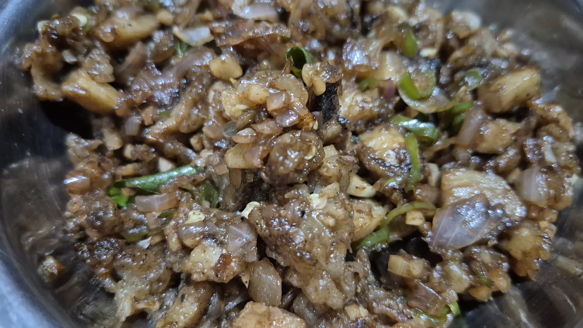 A cook's photo of Mushroom Pepper Fry
