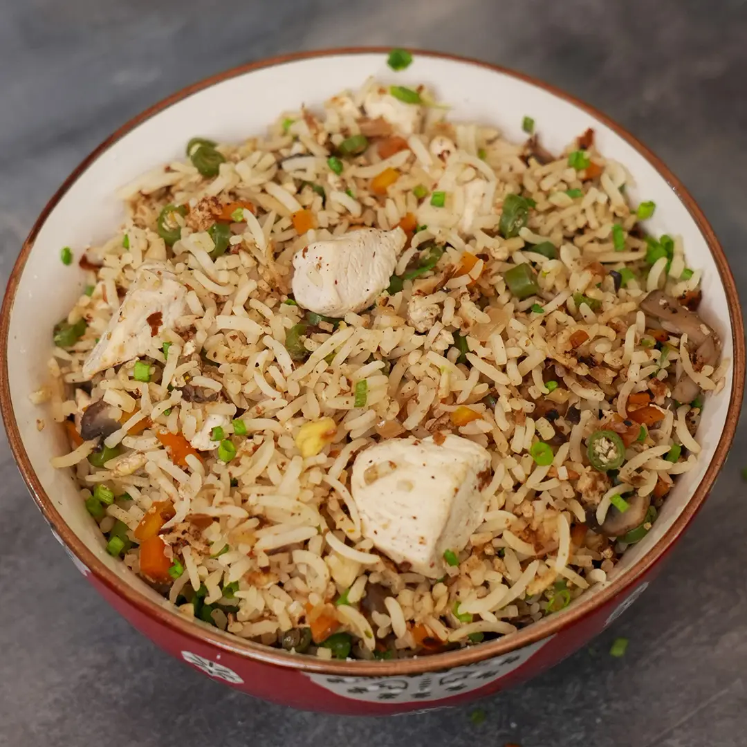 No Oil Fried Rice