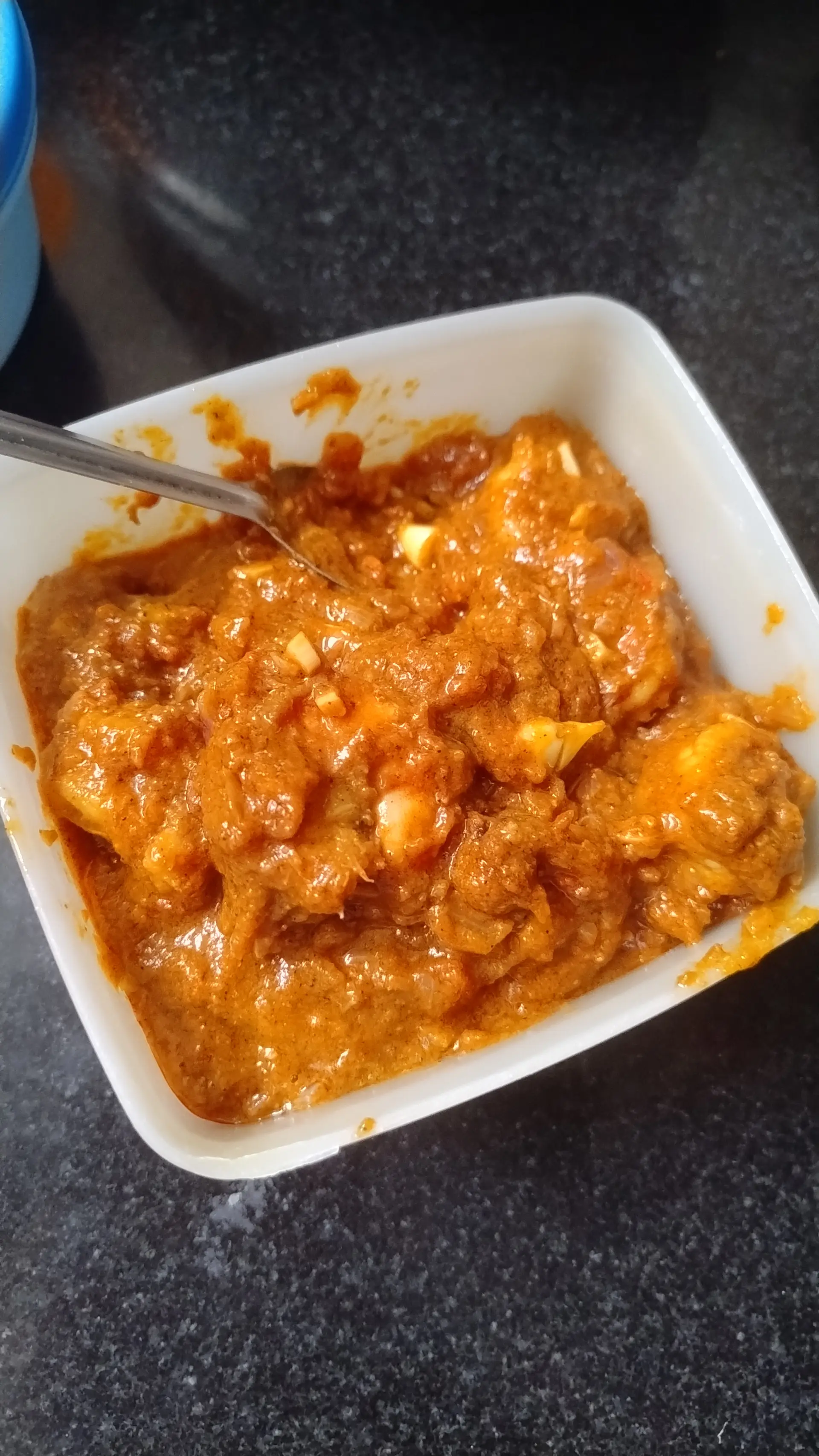 A cook's photo of Desi Garlic Prawns