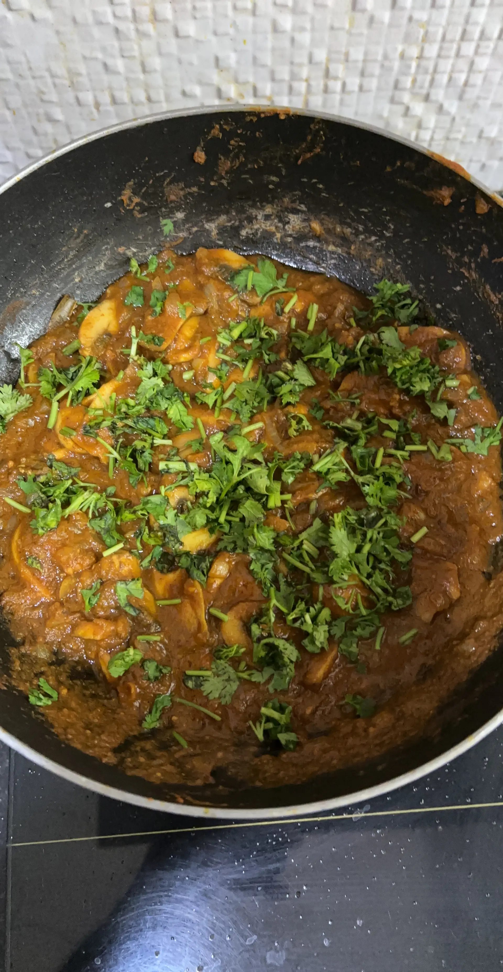 A cook's photo of Mushroom Masala