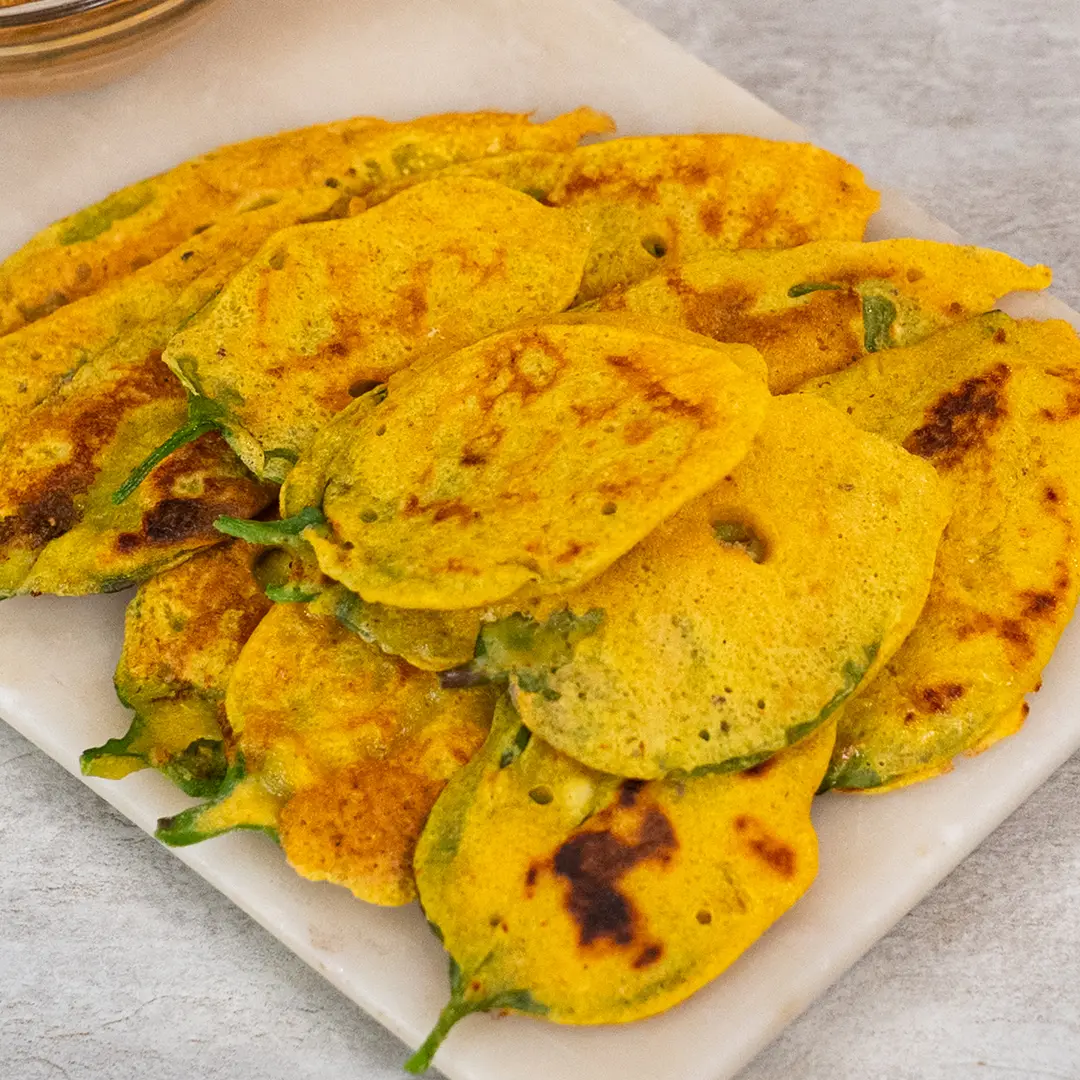 No-fry Spinach Pakoda