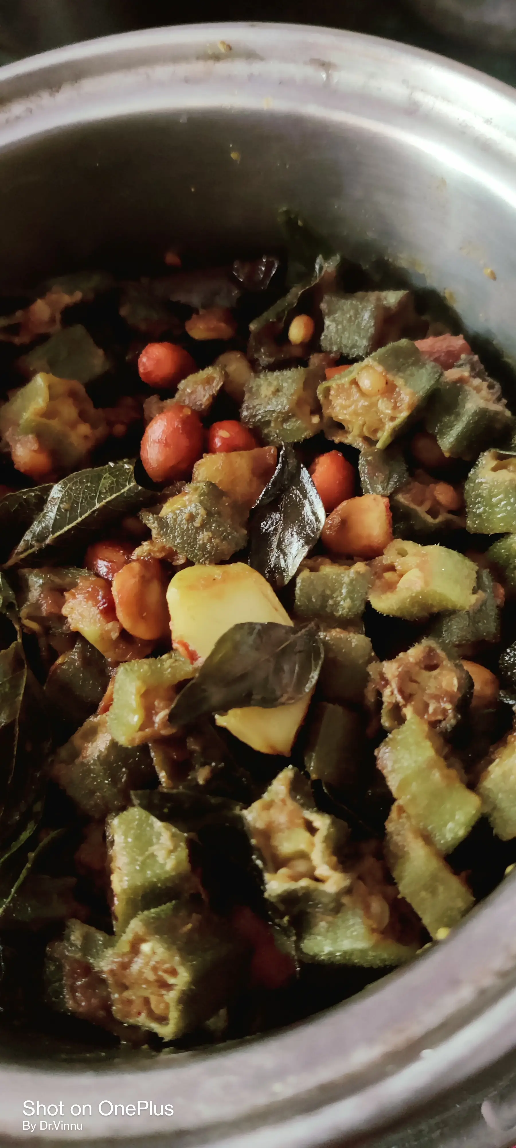 A cook's photo of Vendakkai Peanut Fry
