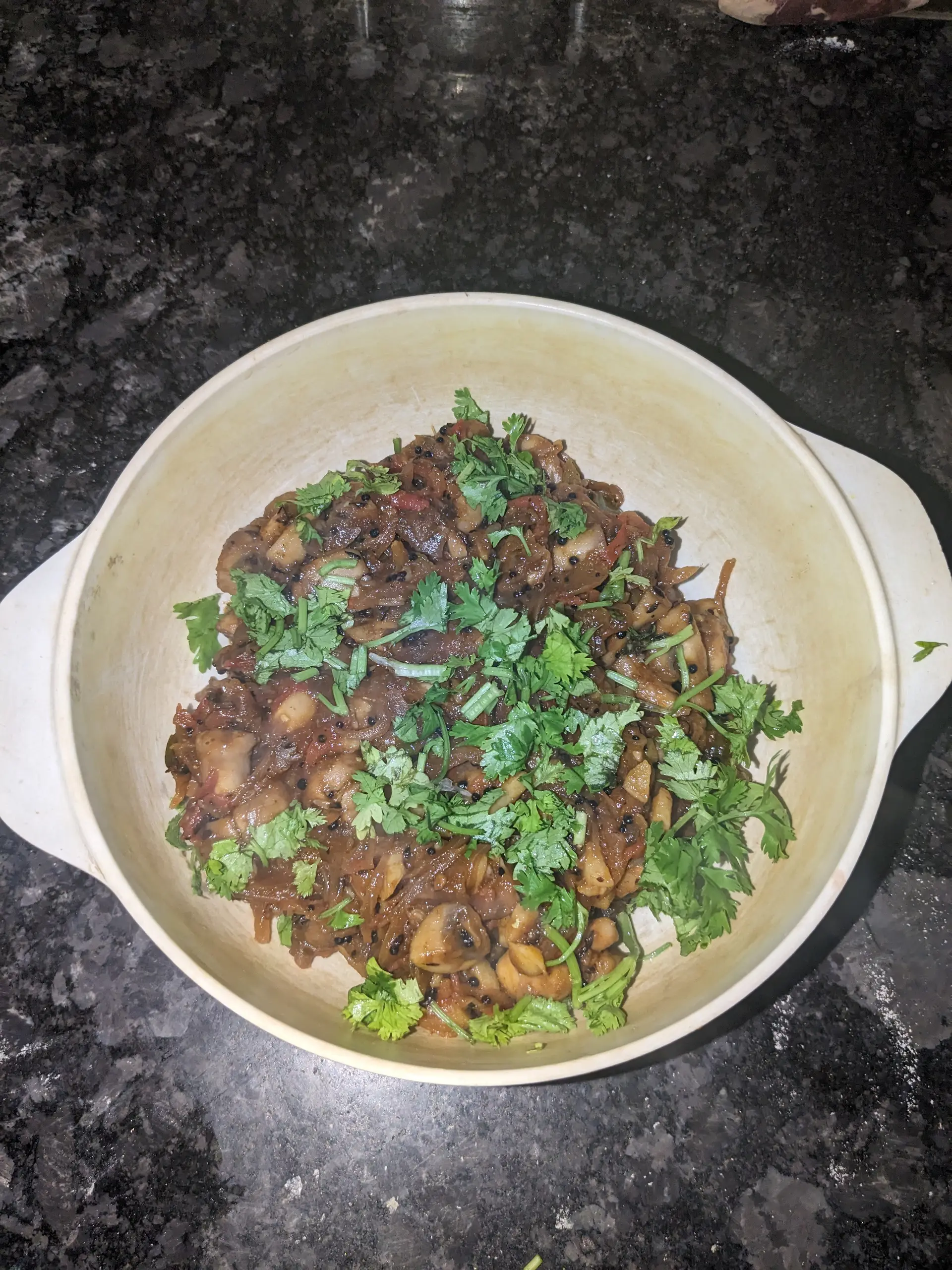 A cook's photo of Mushroom Thokku