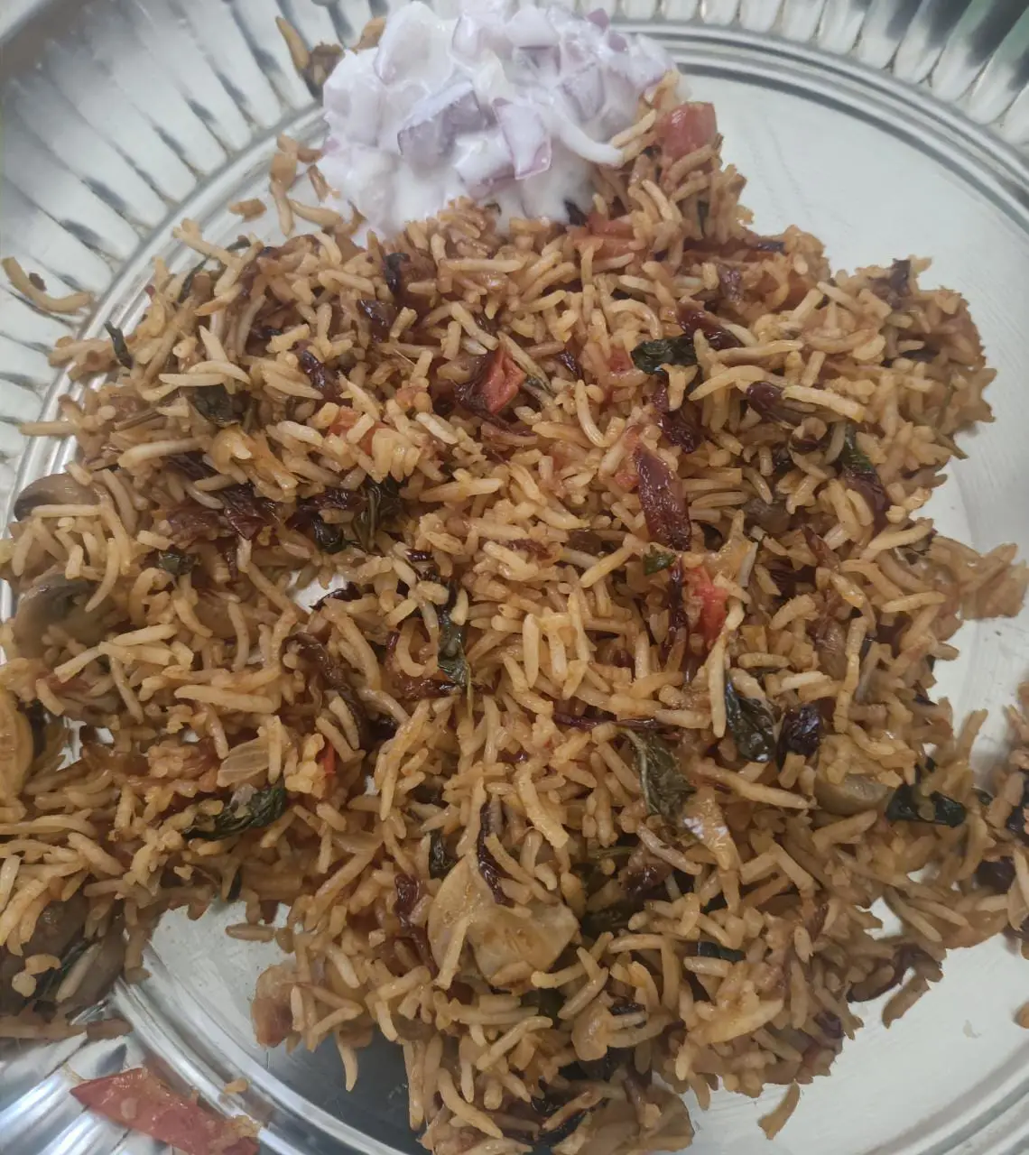 A cook's photo of Mushroom Dum Biryani