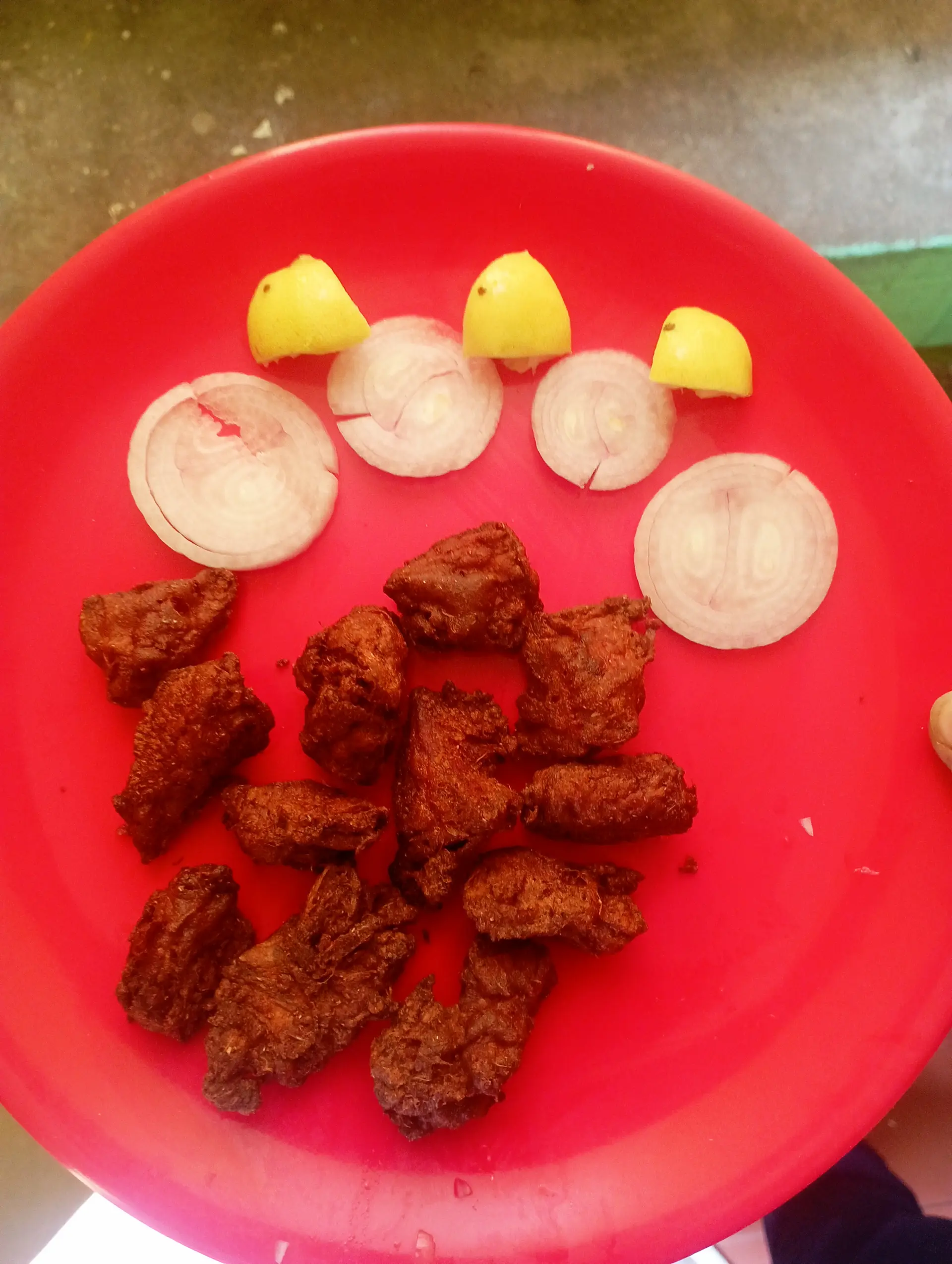 A cook's photo of Chicken 65