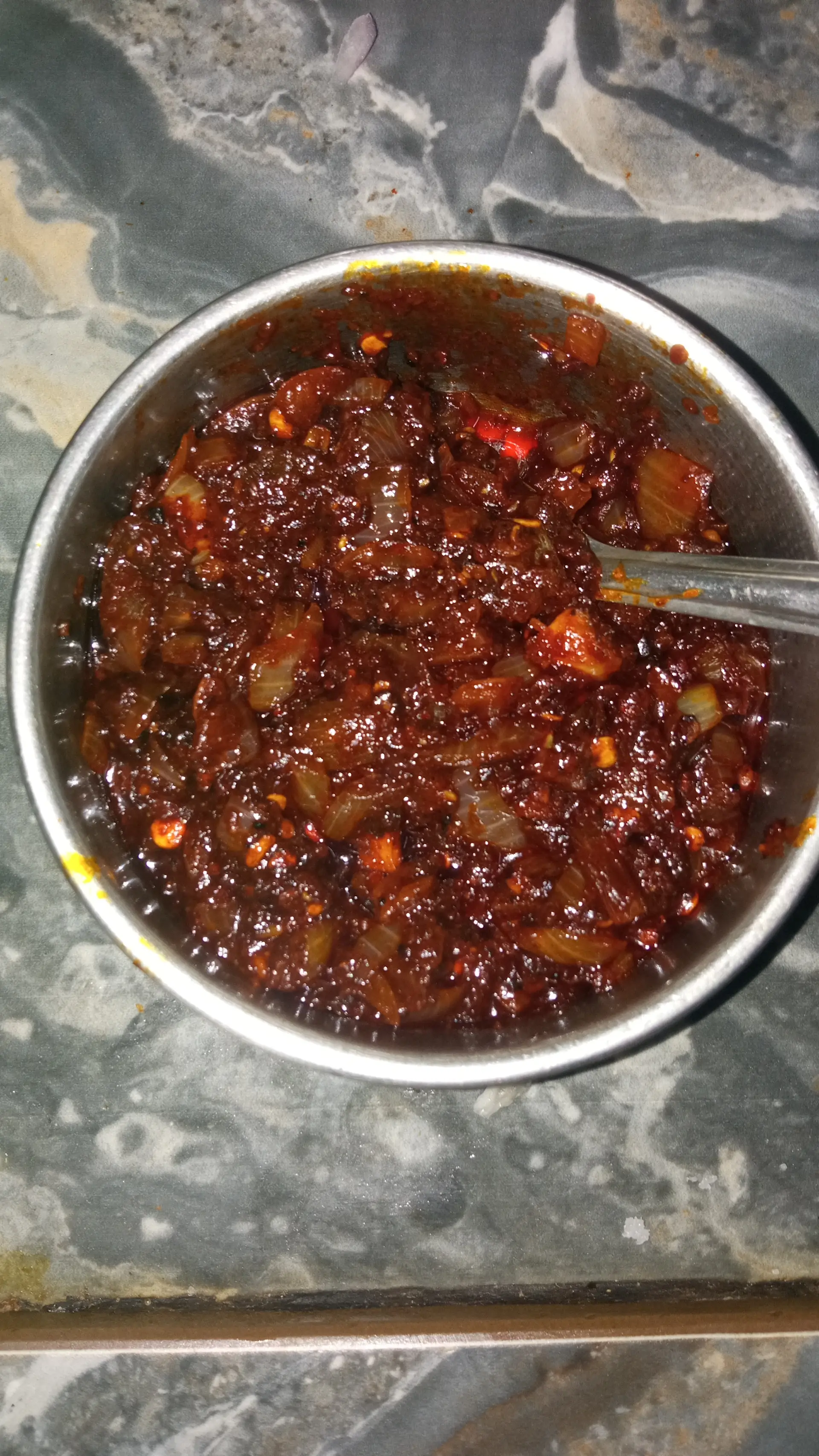 A cook's photo of Chinna Vengaya Chutney