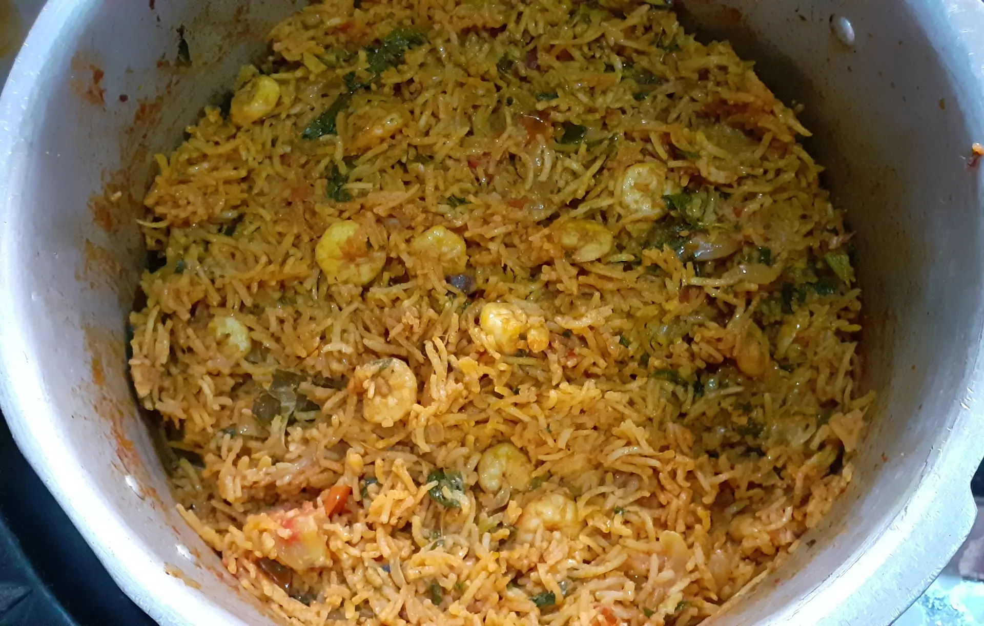 A cook's photo of Prawn Biryani