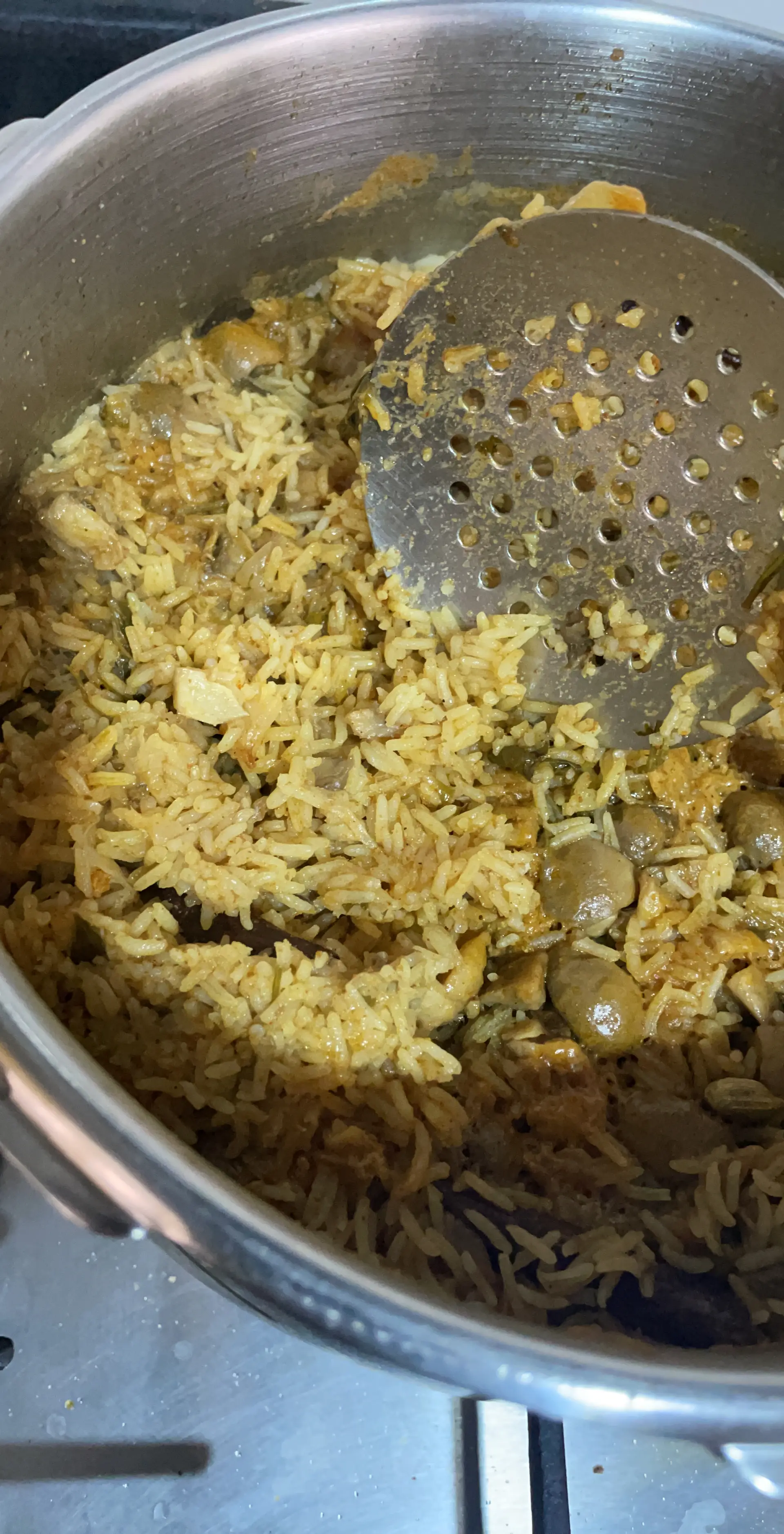 A cook's photo of Mushroom Biryani