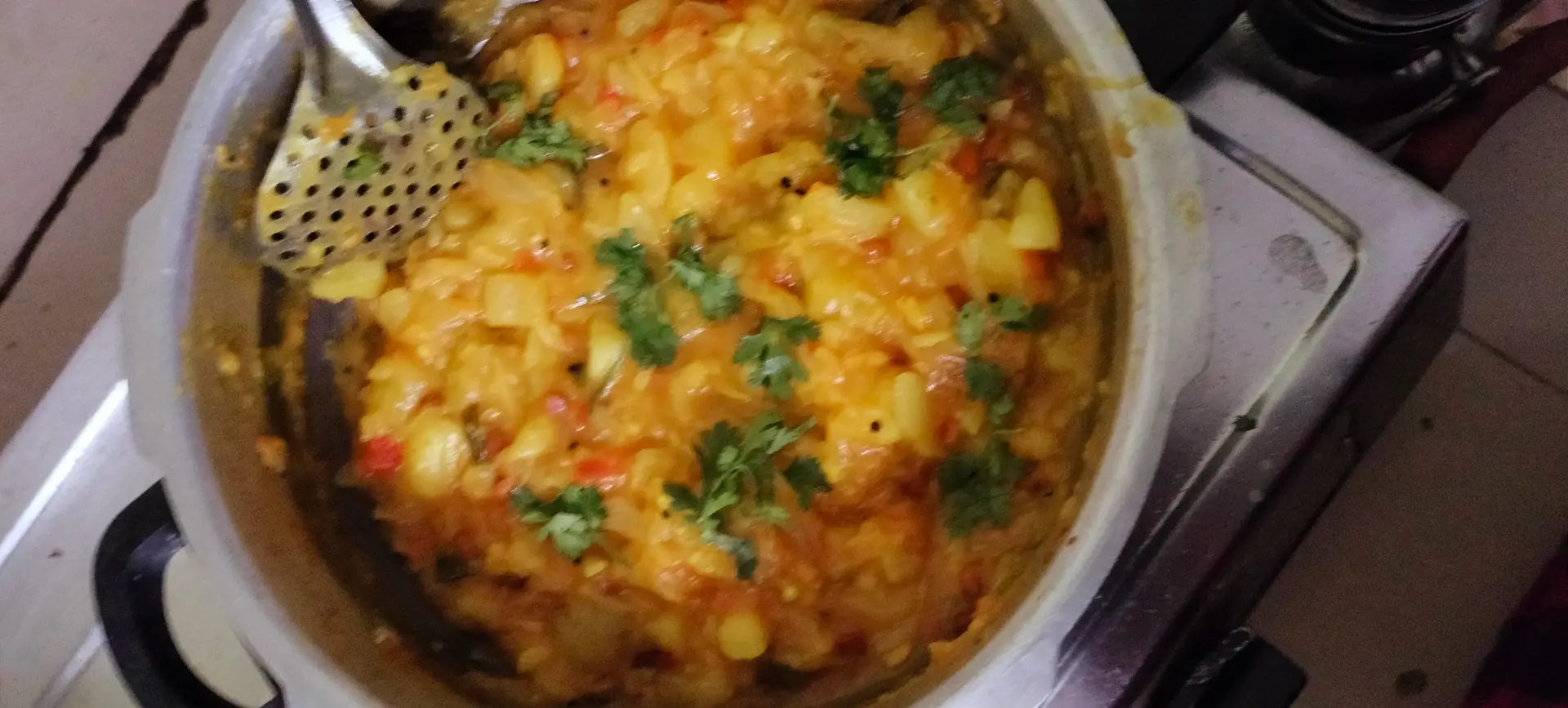 A cook's photo of Poori Masala