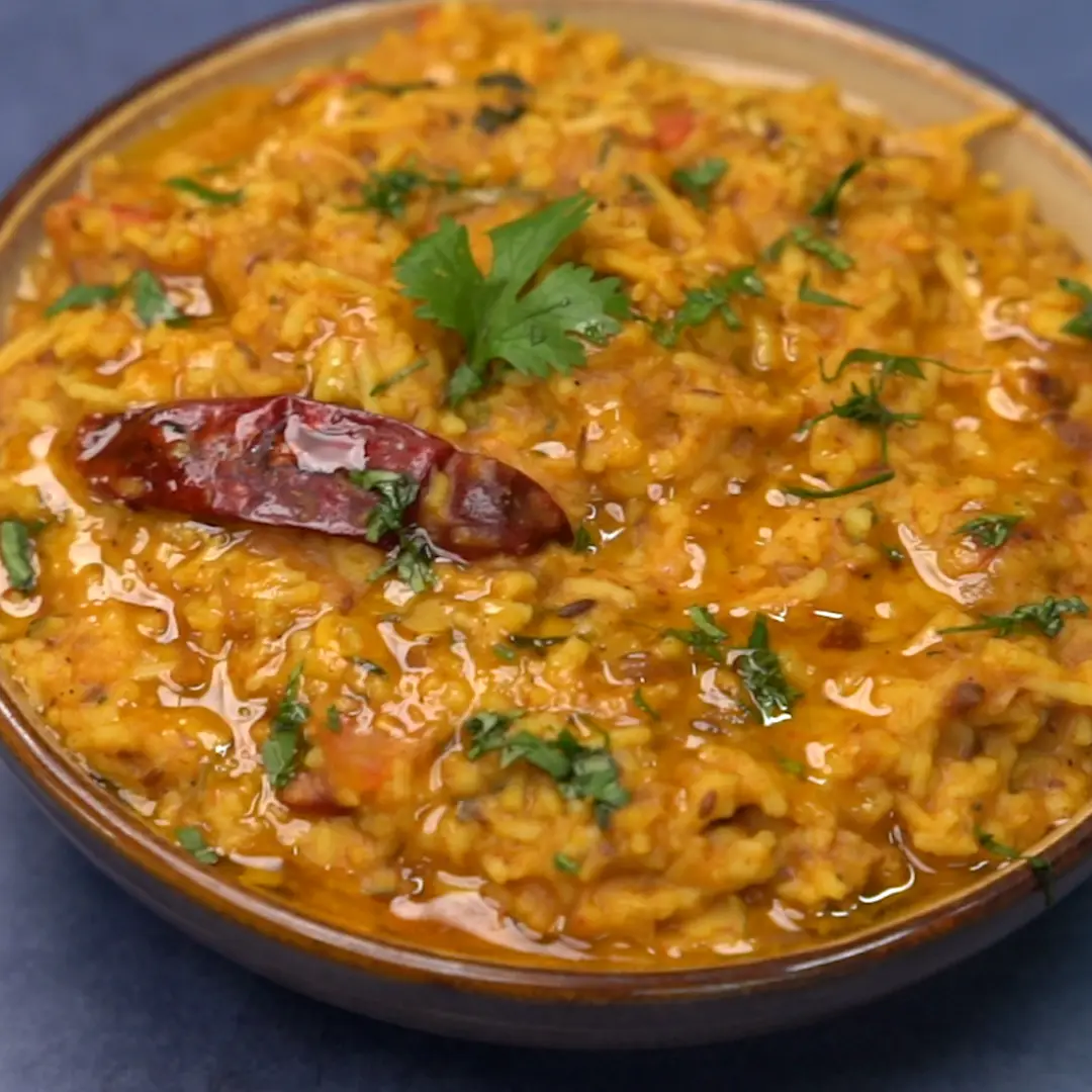 Garlic Tadka Khichdi
