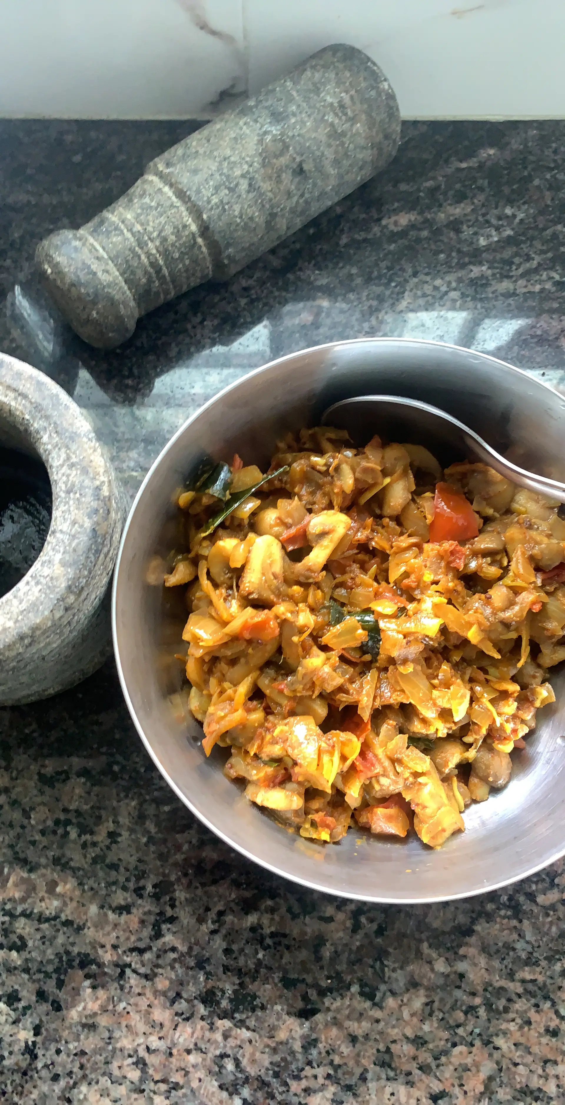 A cook's photo of Mushroom Thokku