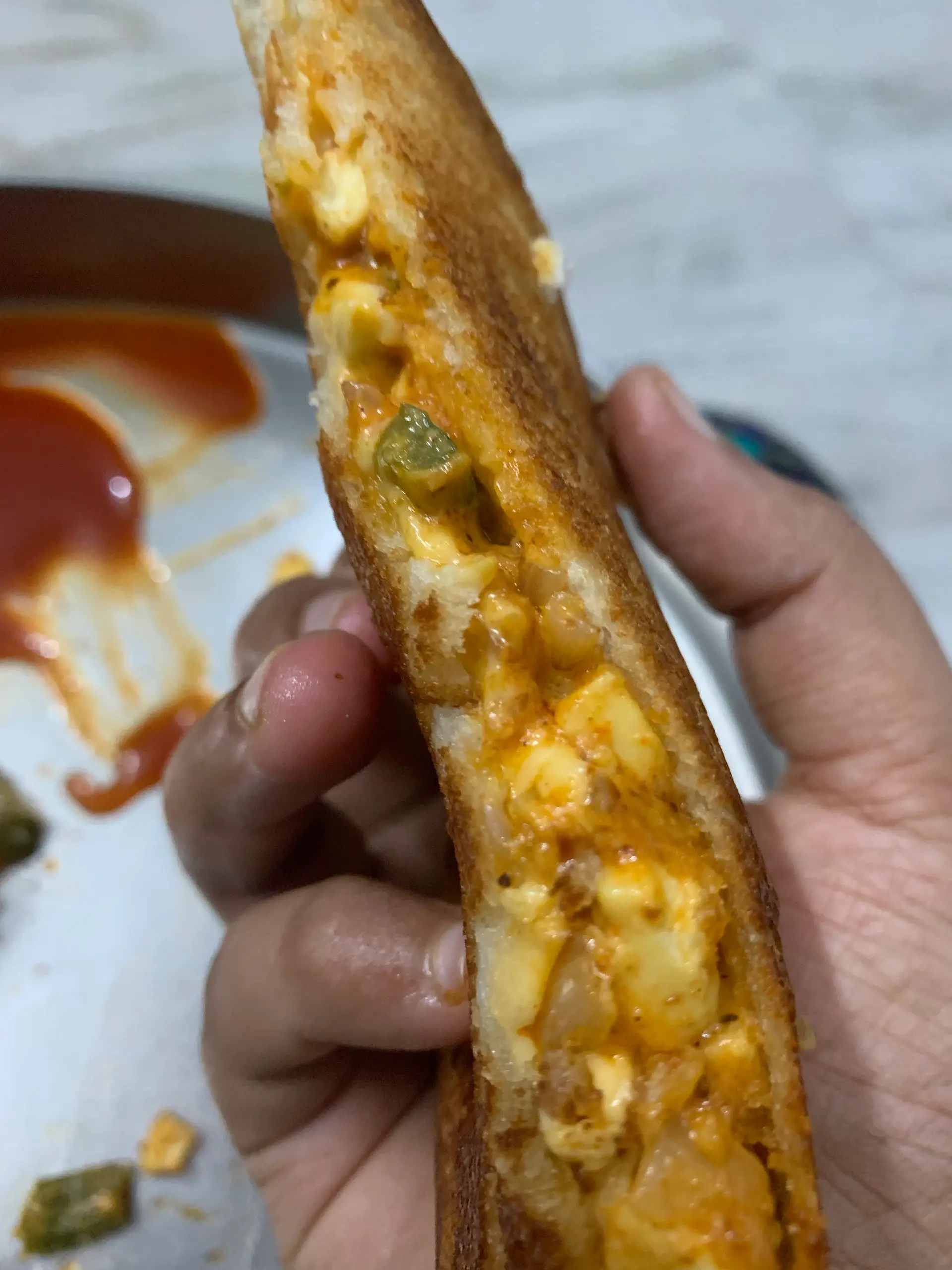 A cook's photo of Cafe Style Paneer Tikka Sandwich