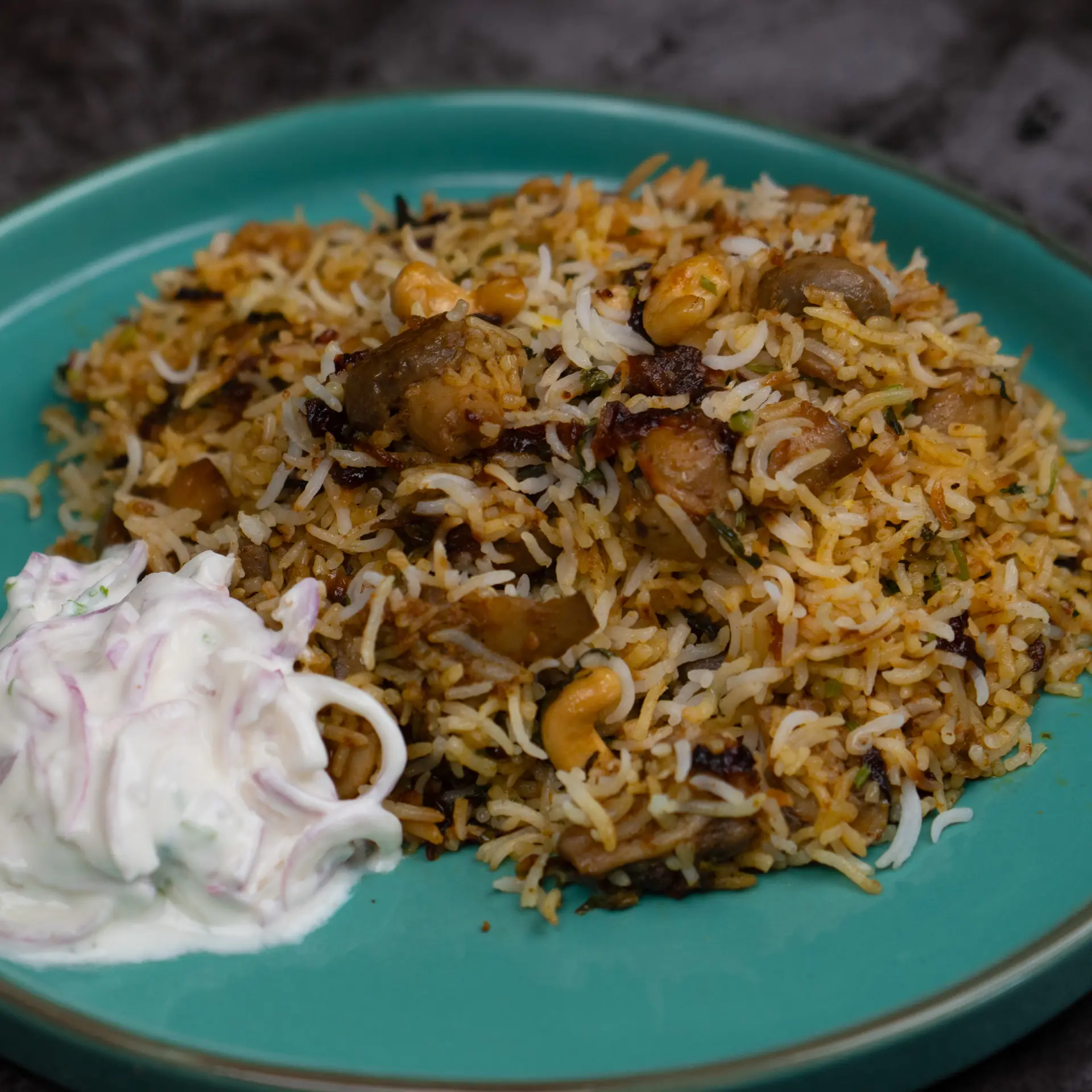 Mushroom Dum Biryani (OT)
