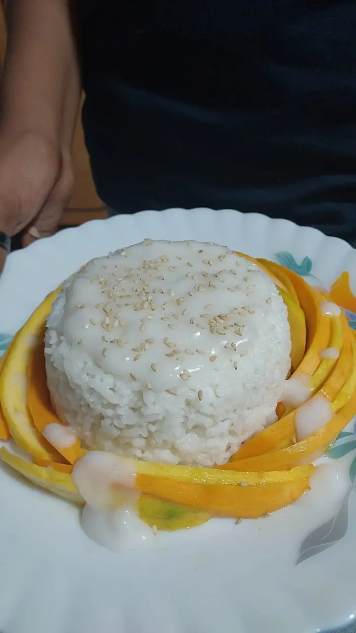 A cook's photo of Sticky Coconut Rice with Mango
