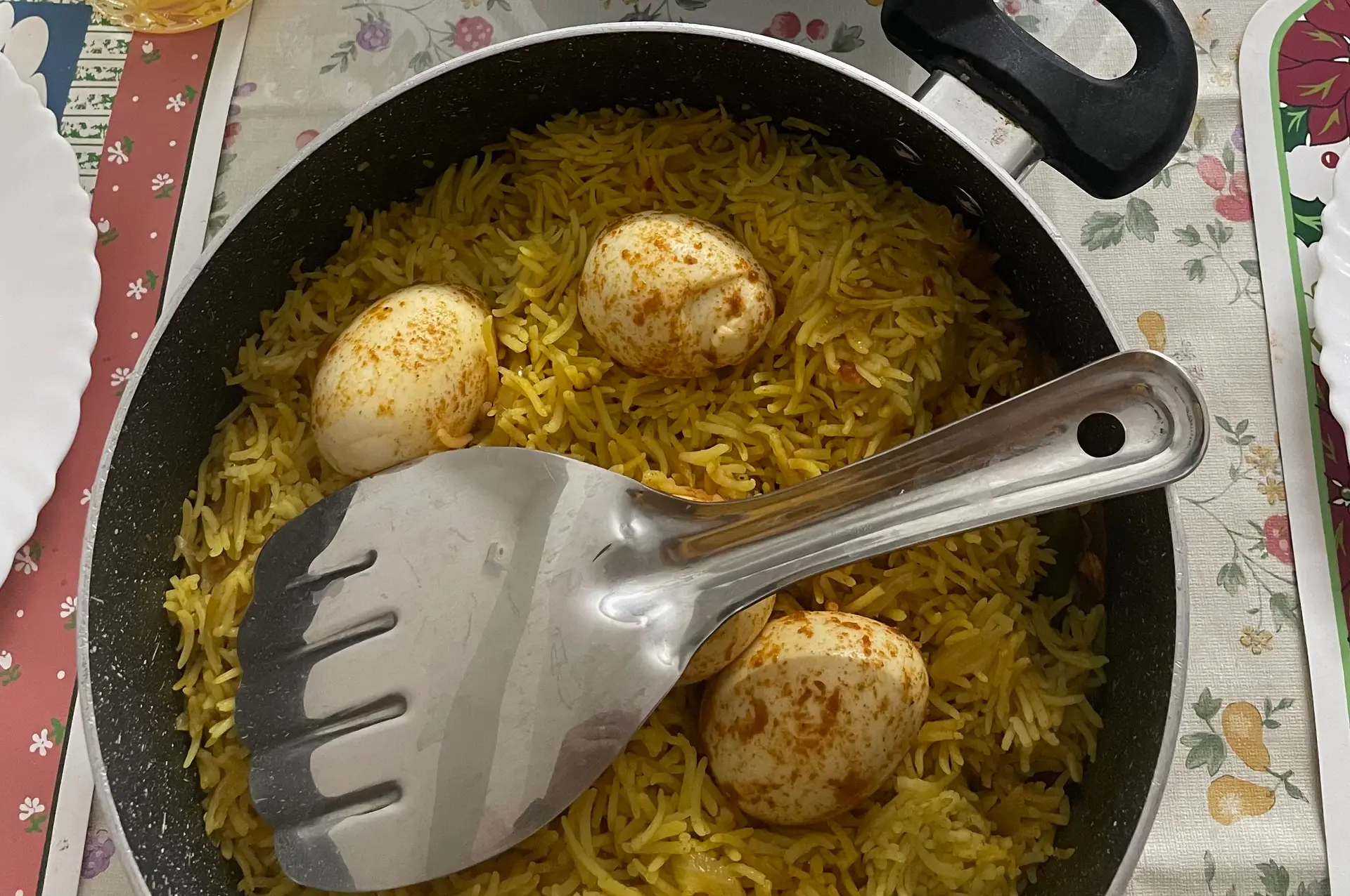 A cook's photo of Egg Dum Biryani