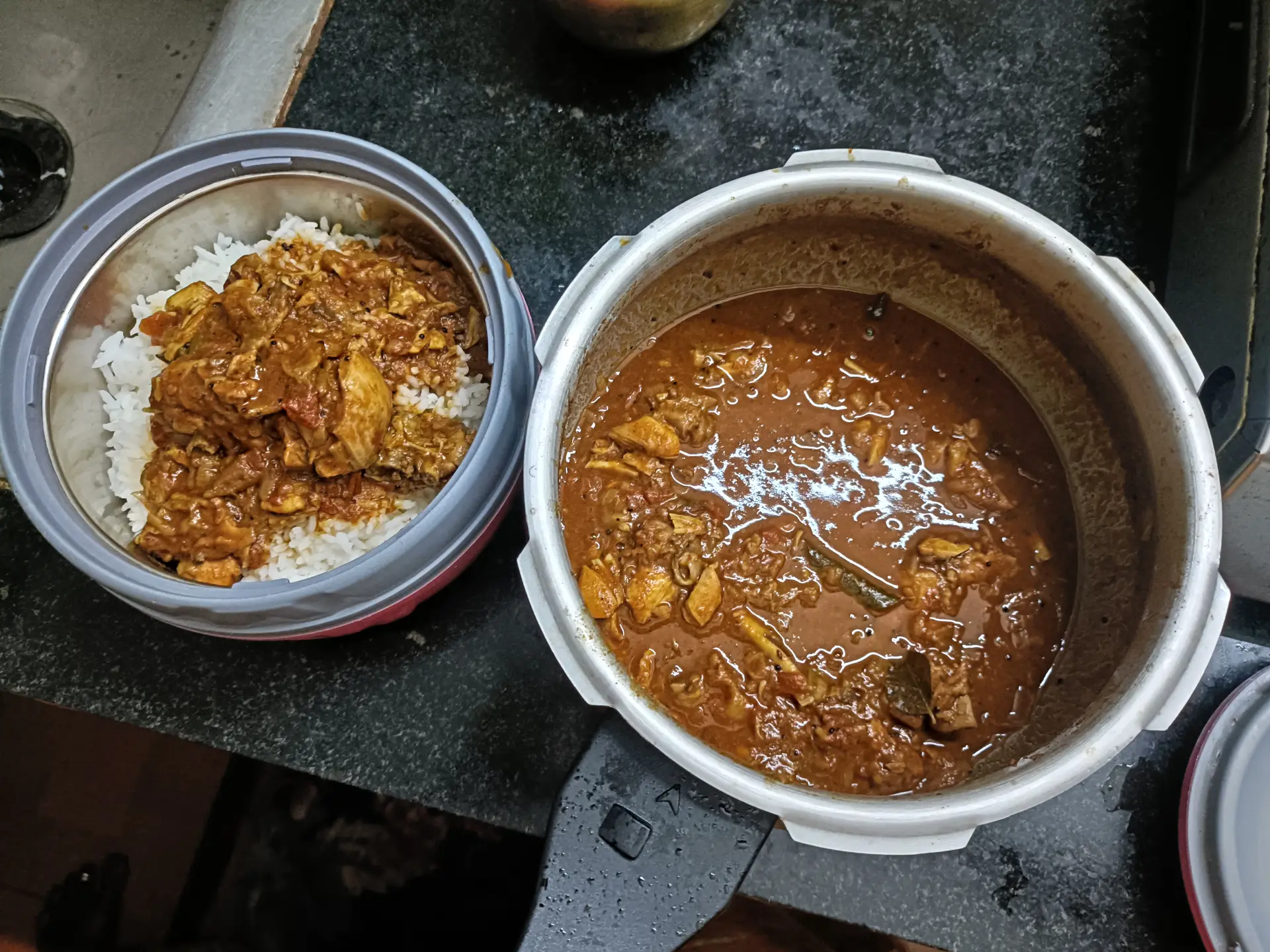 A cook's photo of Cookd Pressure Cooker Chicken Kulambu