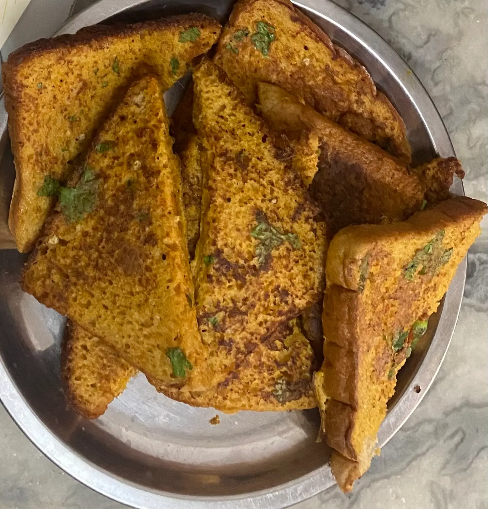 A cook's photo of Egg Masala Toast