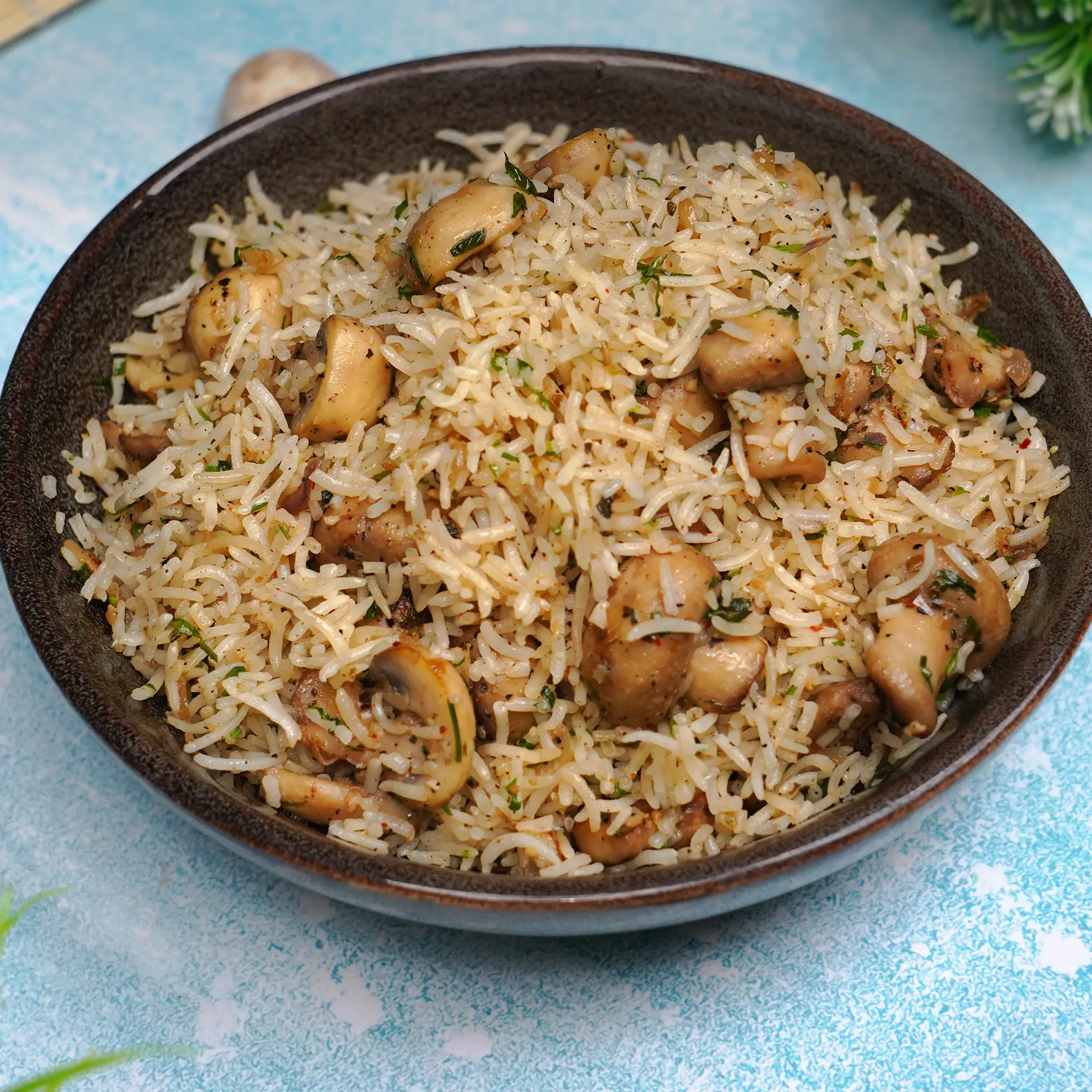 Butter Garlic Mushroom Rice