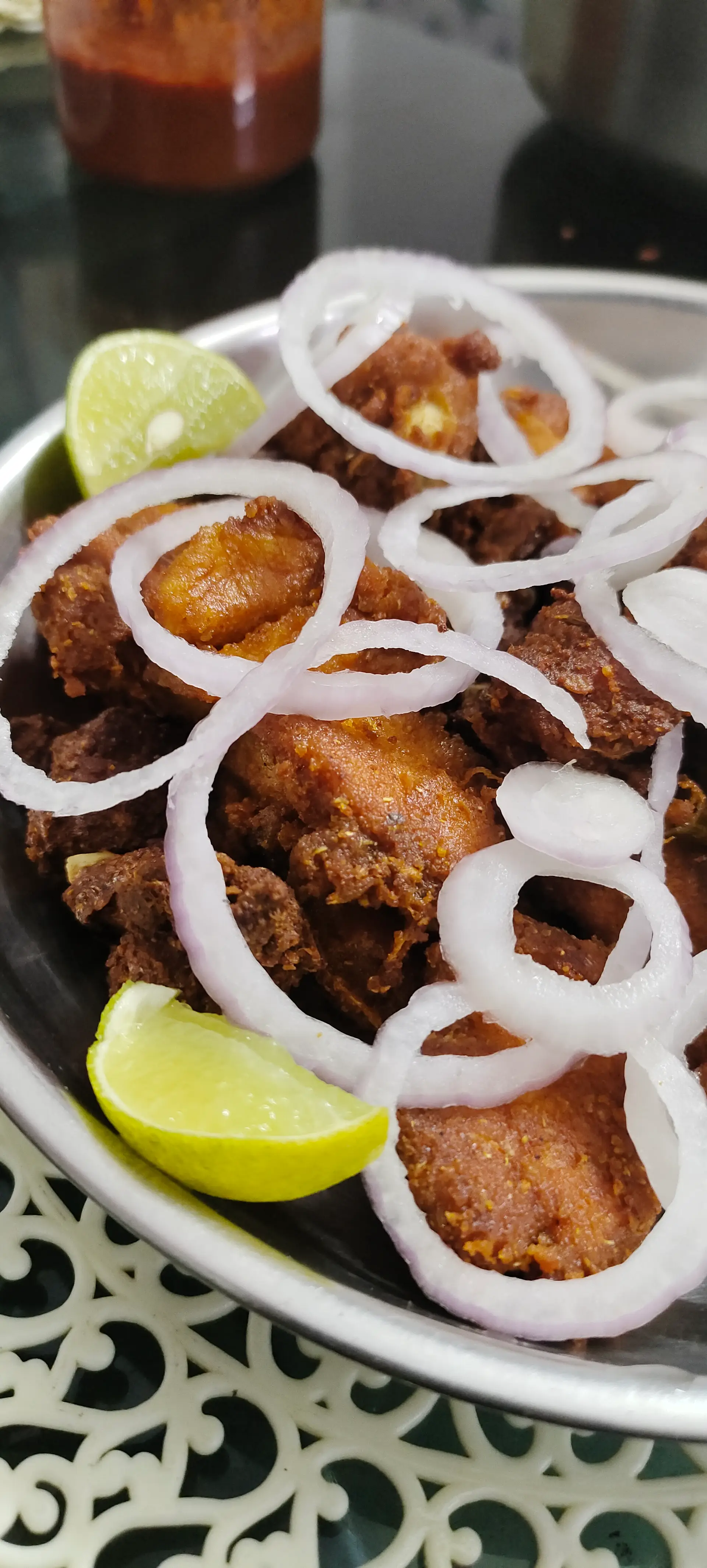 A cook's photo of Chicken 65