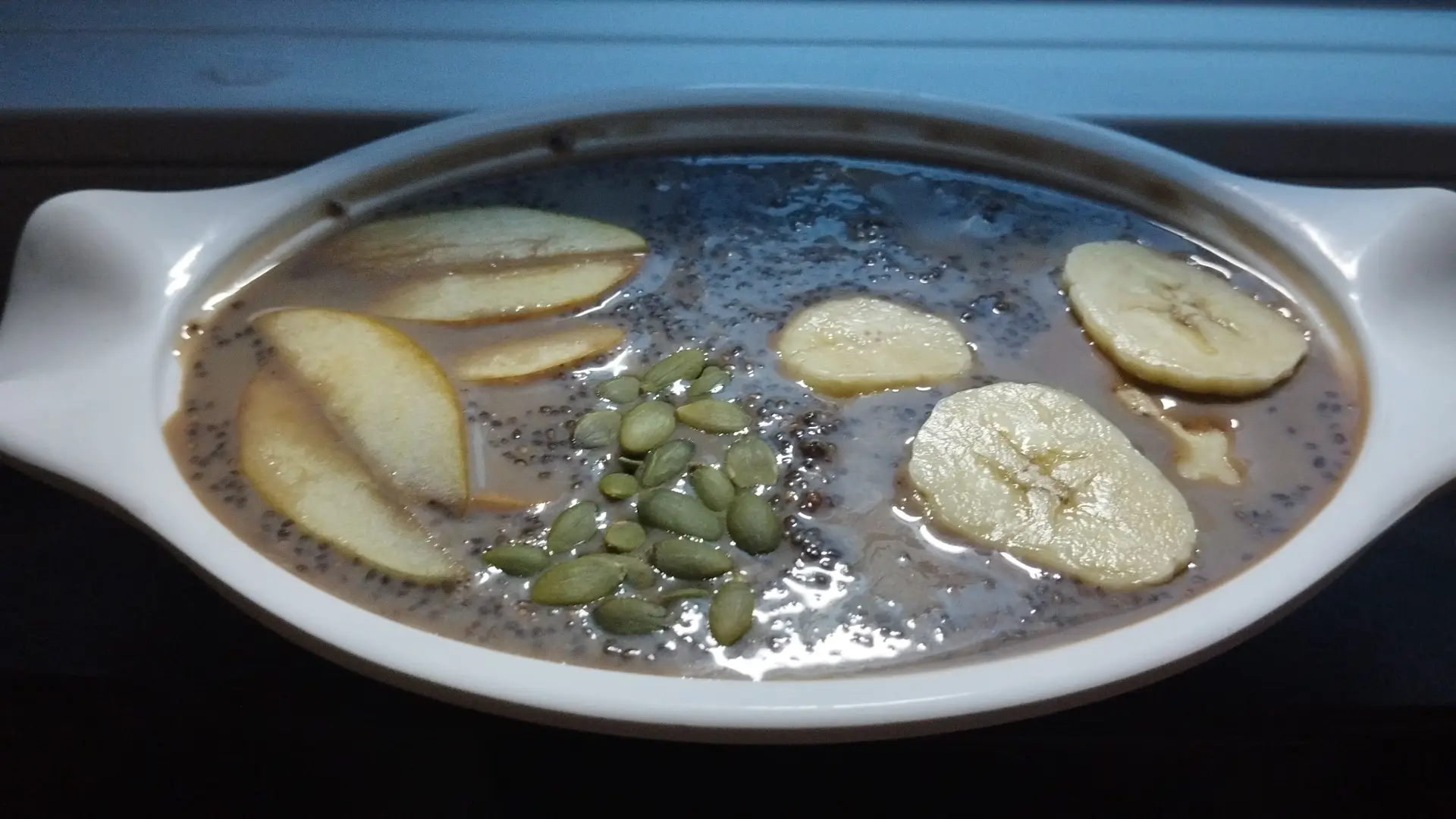 A cook's photo of Chocolate and Chia Pudding