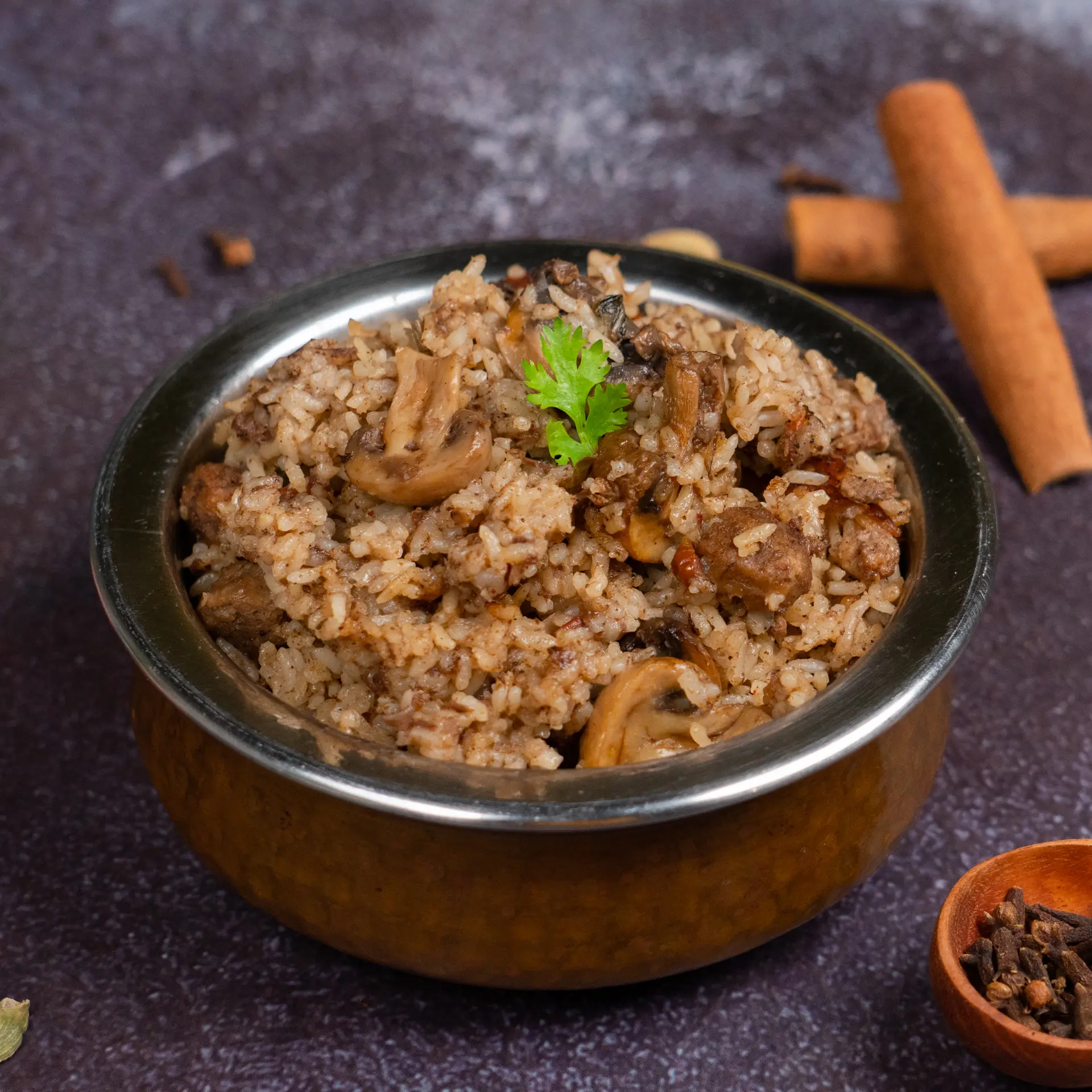 Cookd Dindigul Mushroom & Soya Chunks Biryani