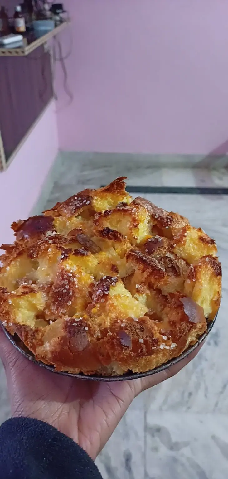 A cook's photo of Eggless Bread Pudding