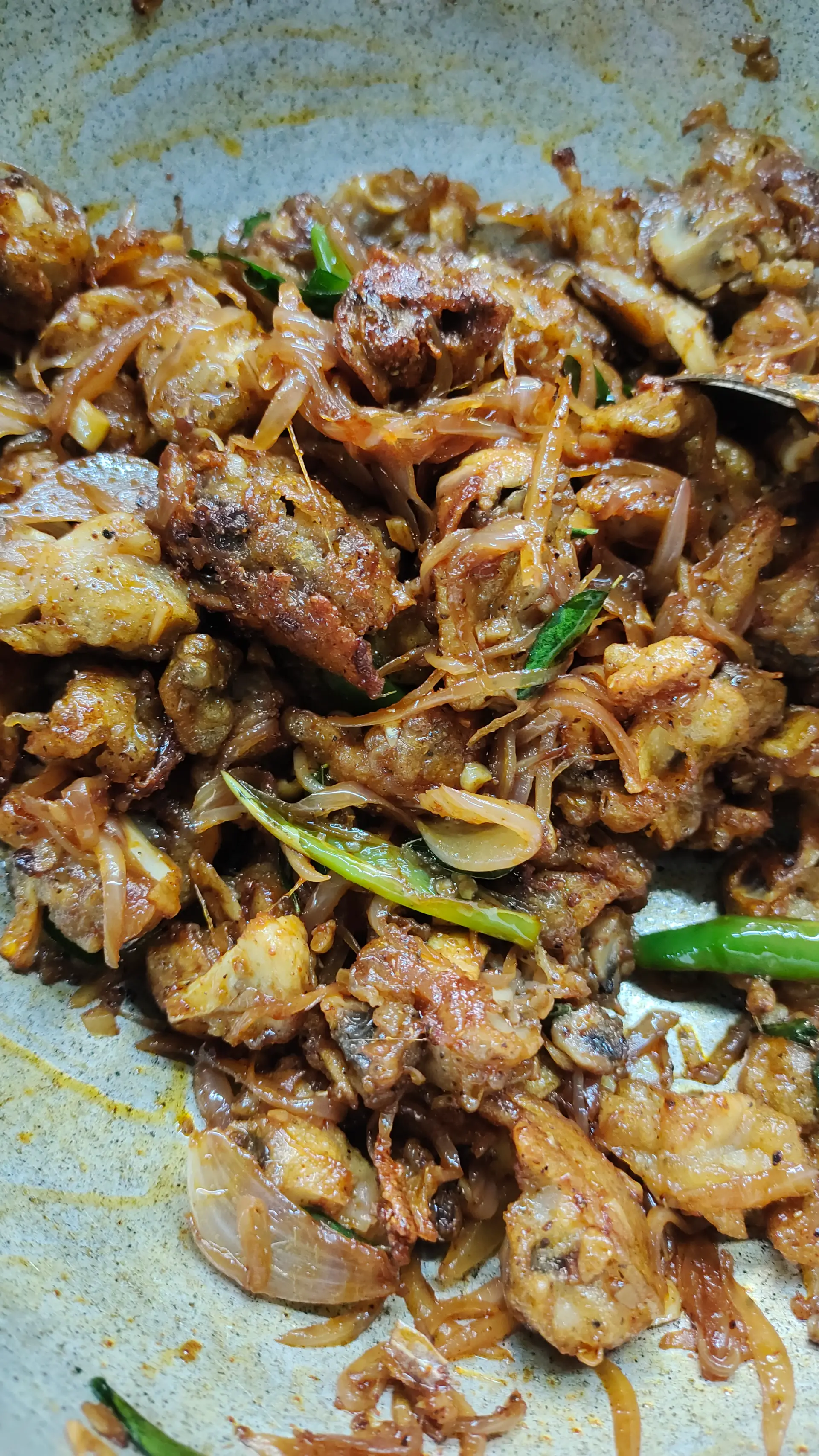 A cook's photo of Mushroom Pepper Fry
