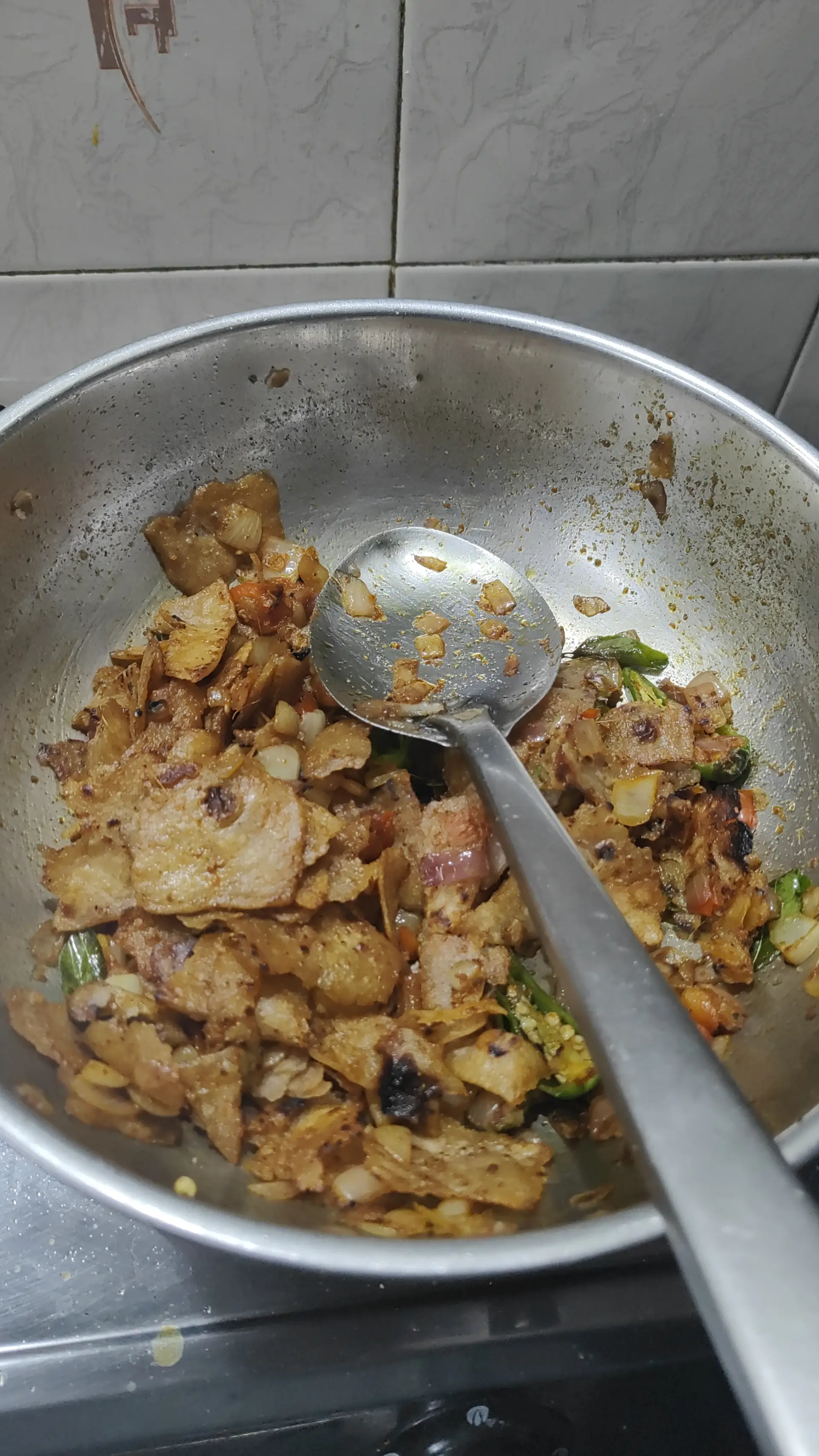A cook's photo of Chilli Parotta