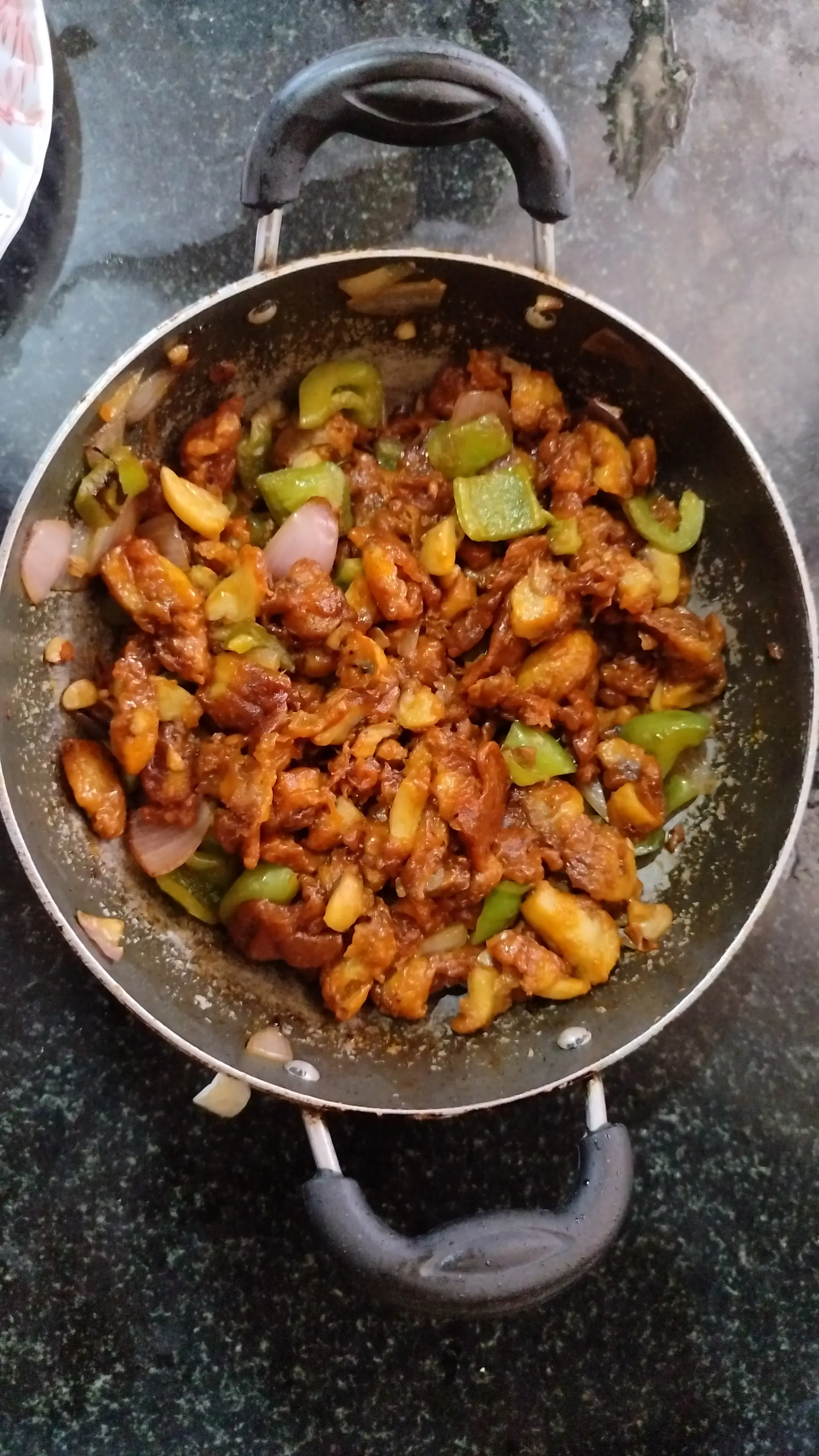 A cook's photo of Mushroom Manchurian