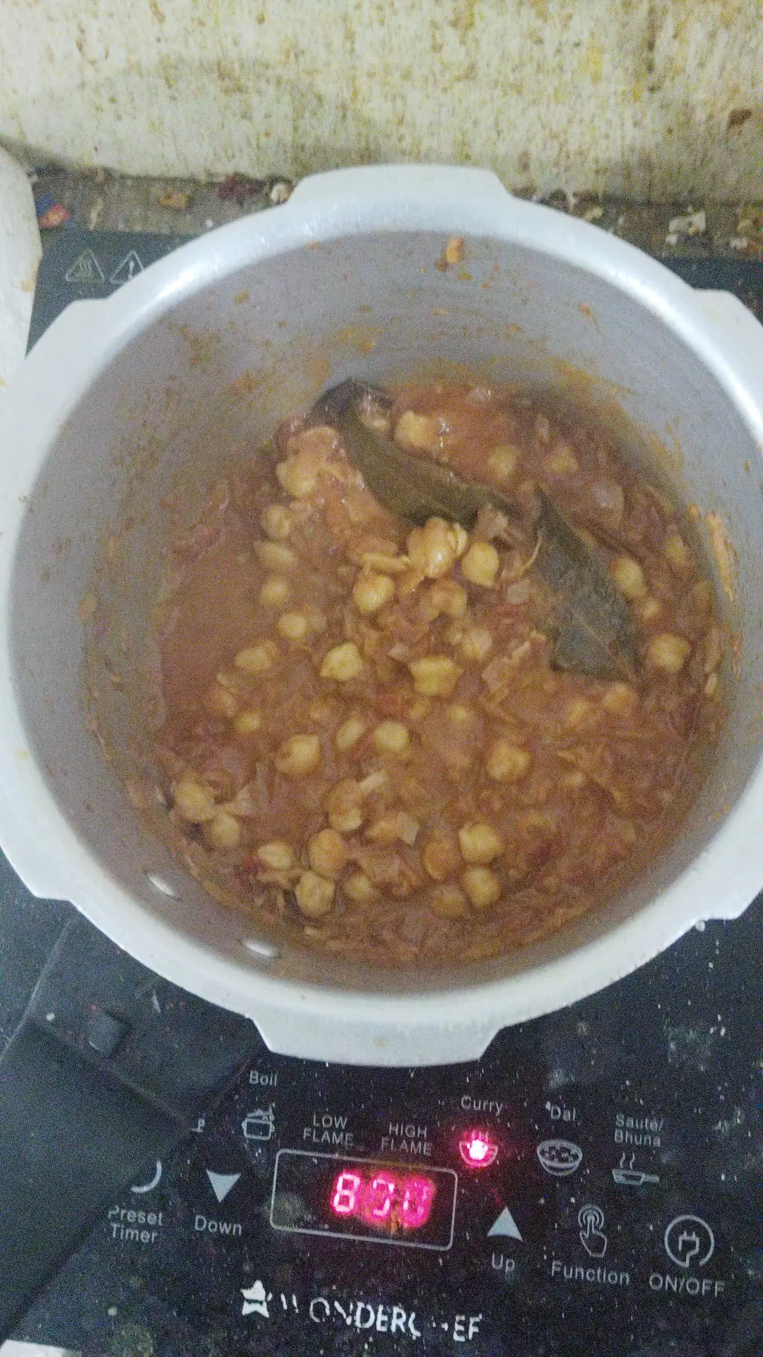 A cook's photo of Chana Masala