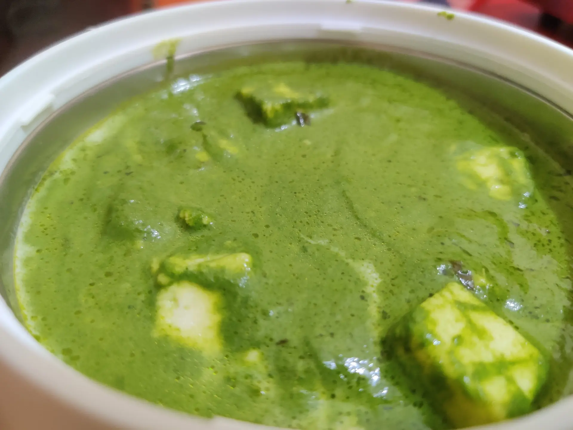 A cook's photo of Palak Paneer