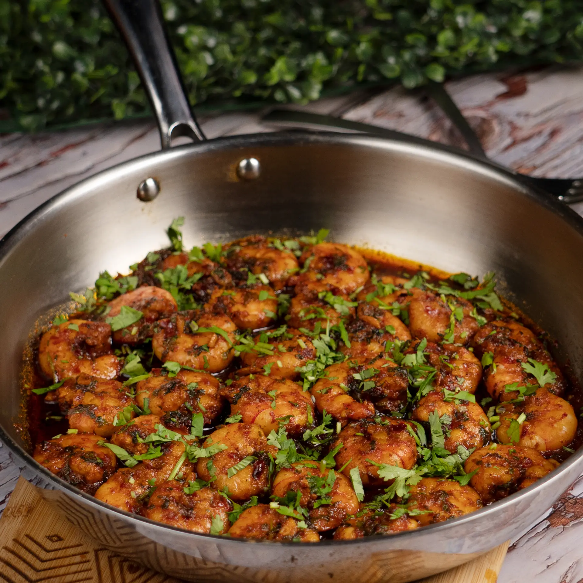 Spicy Butter Garlic Prawns