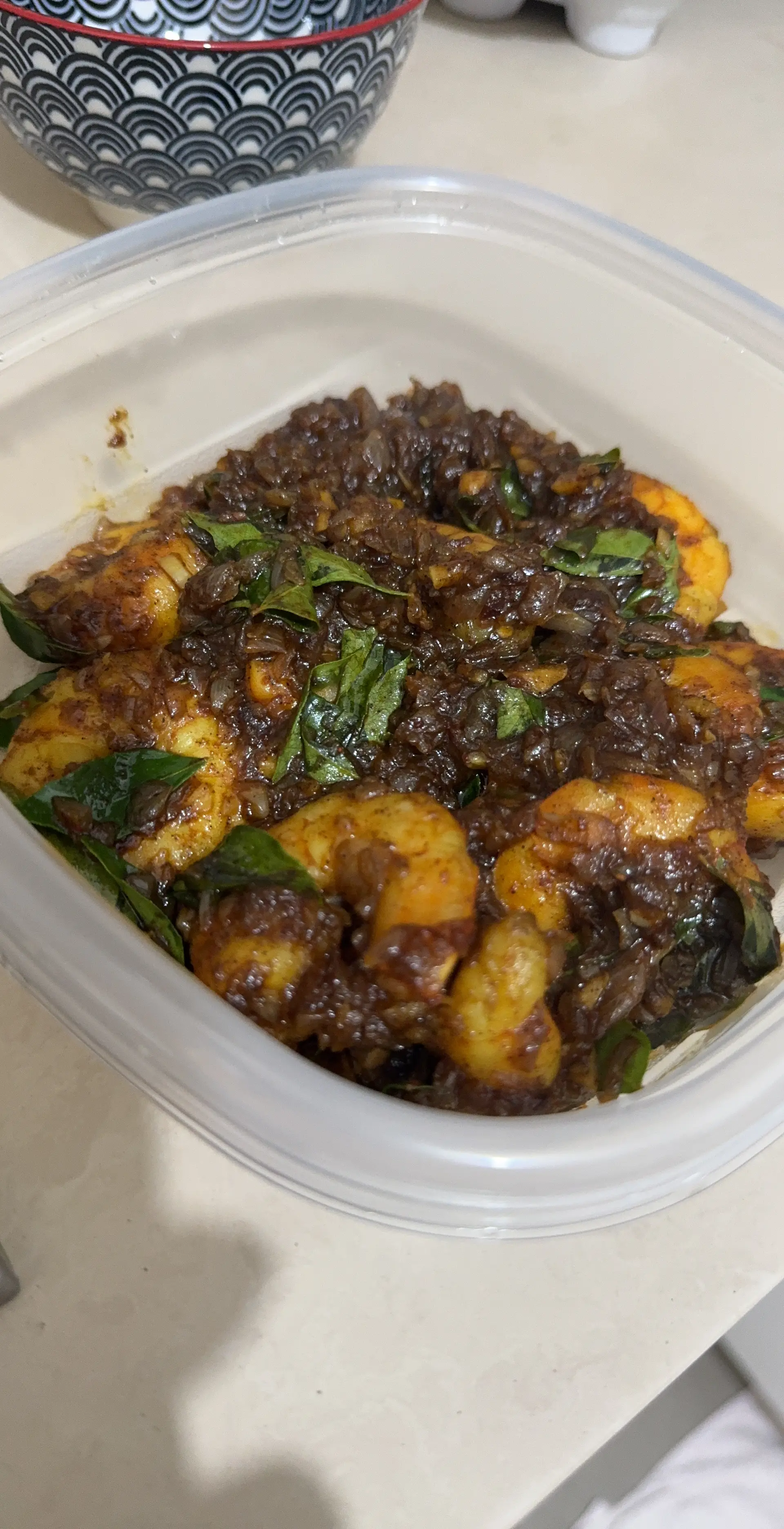 A cook's photo of Spicy Prawn Masala