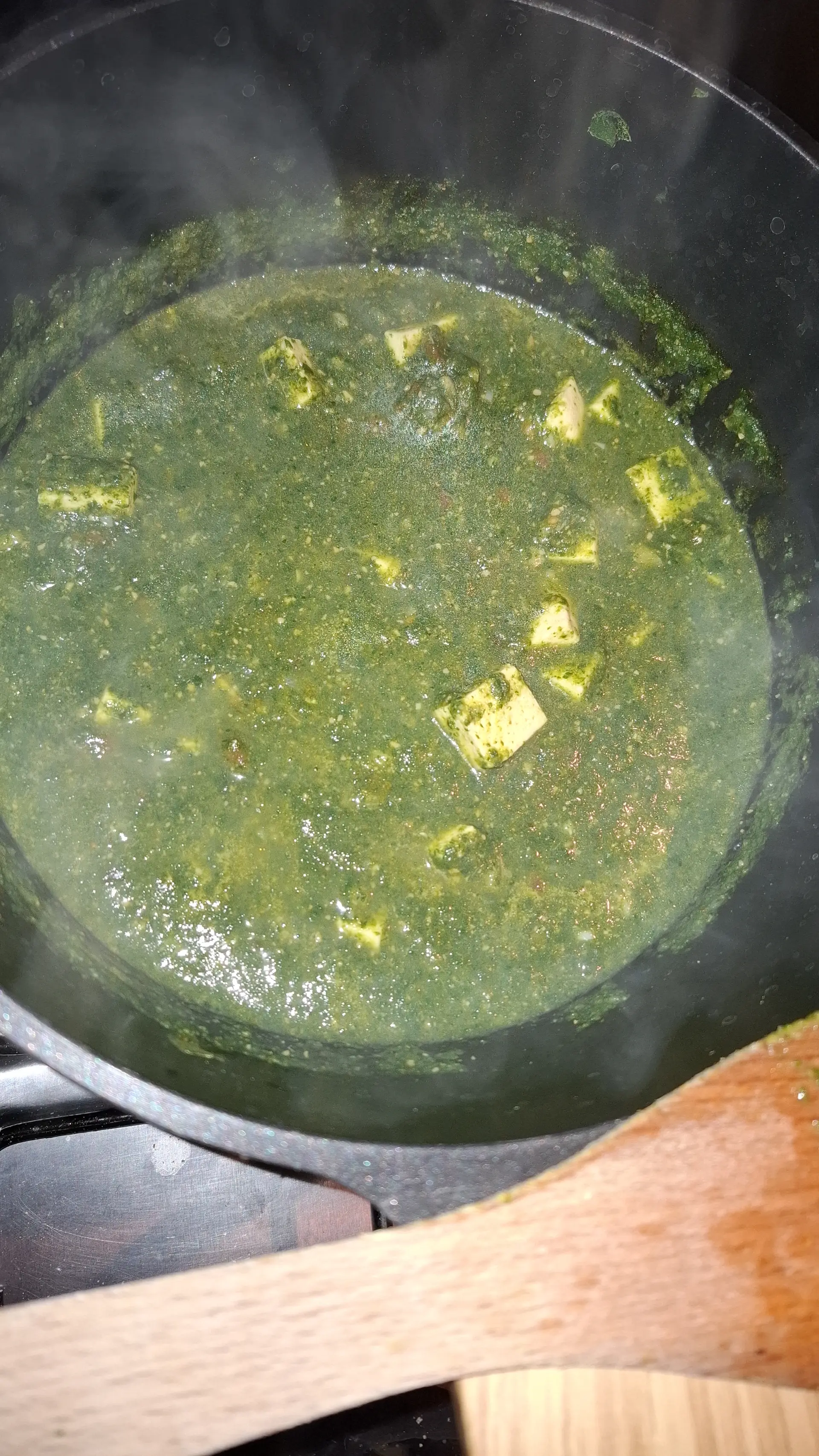 A cook's photo of Palak Paneer