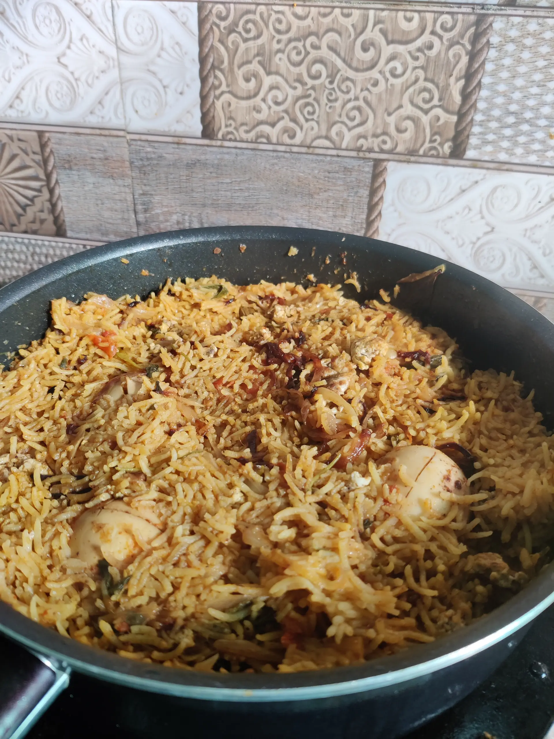A cook's photo of Egg Dum Biryani
