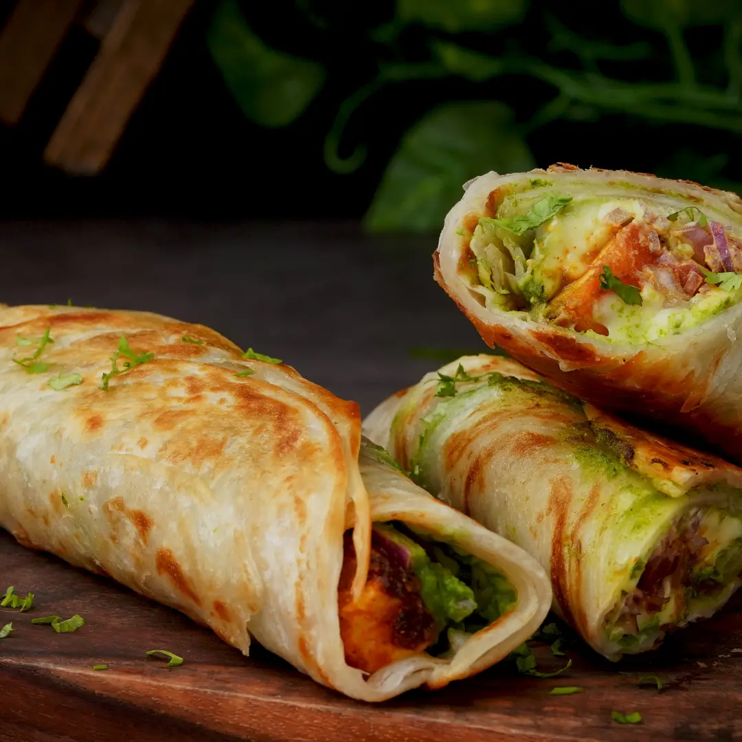 Cheesy Paneer Tikka Roll