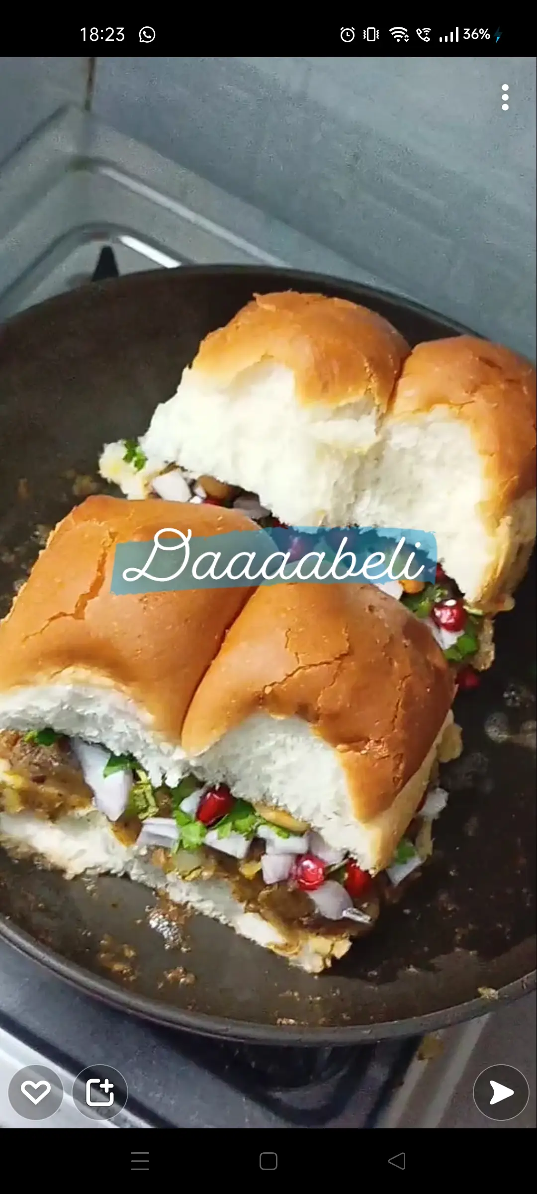 A cook's photo of Dabeli