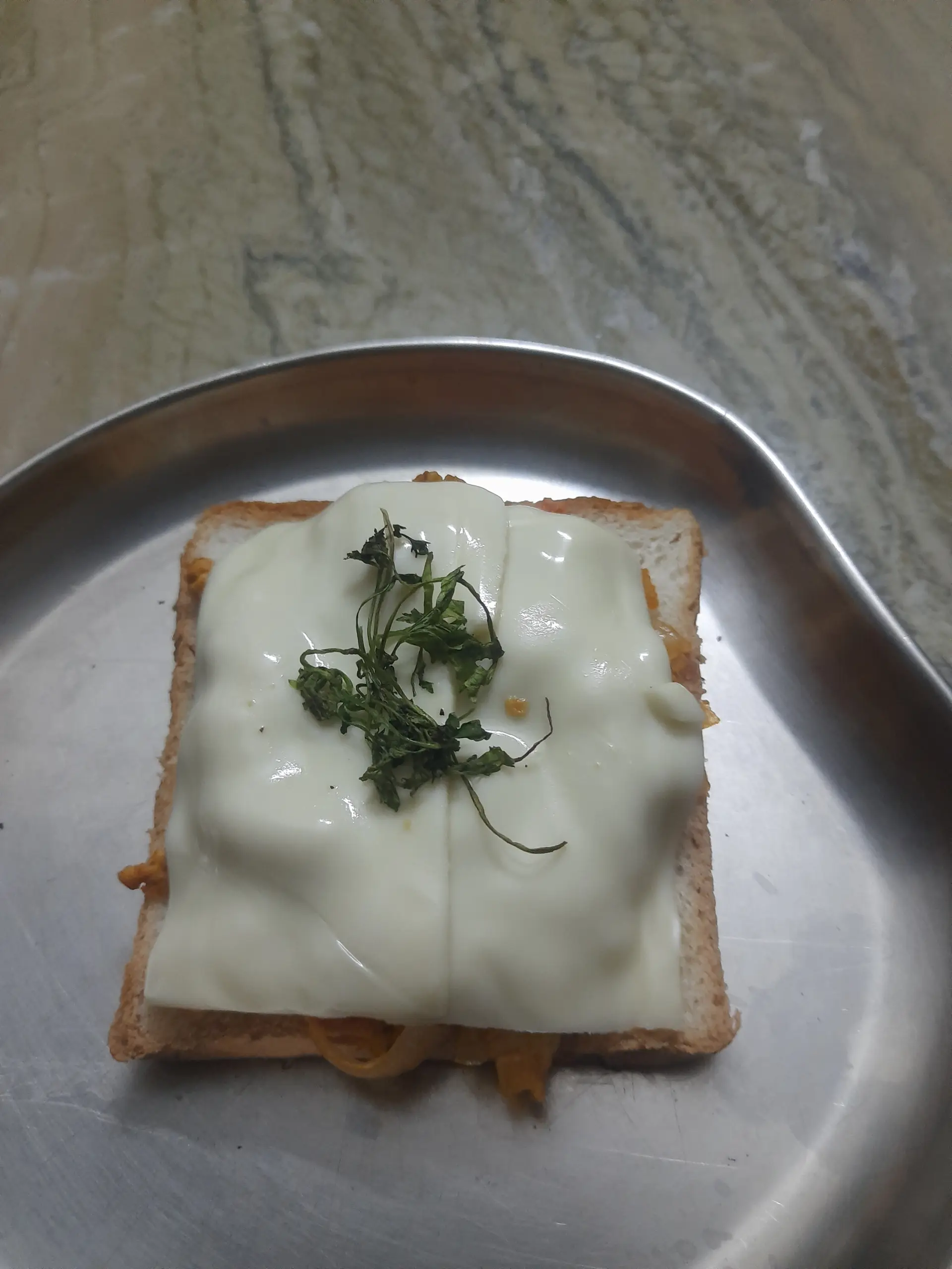 A cook's photo of Masala Egg and Cheese Toast