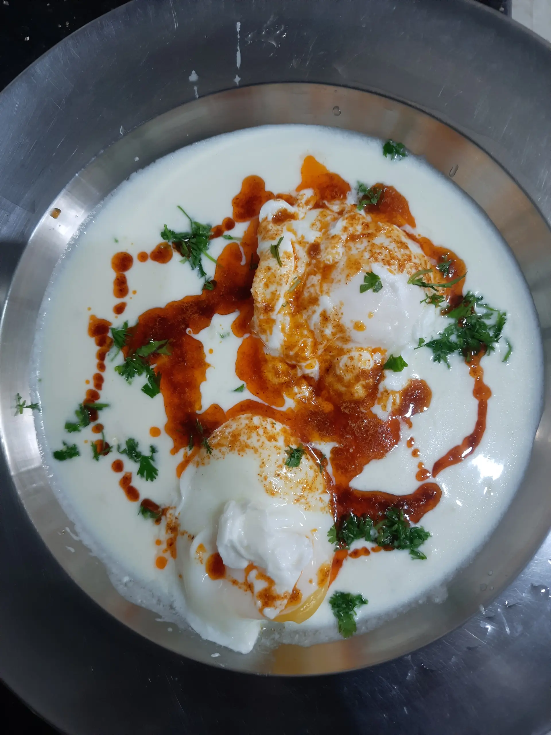 A cook's photo of Turkish Eggs