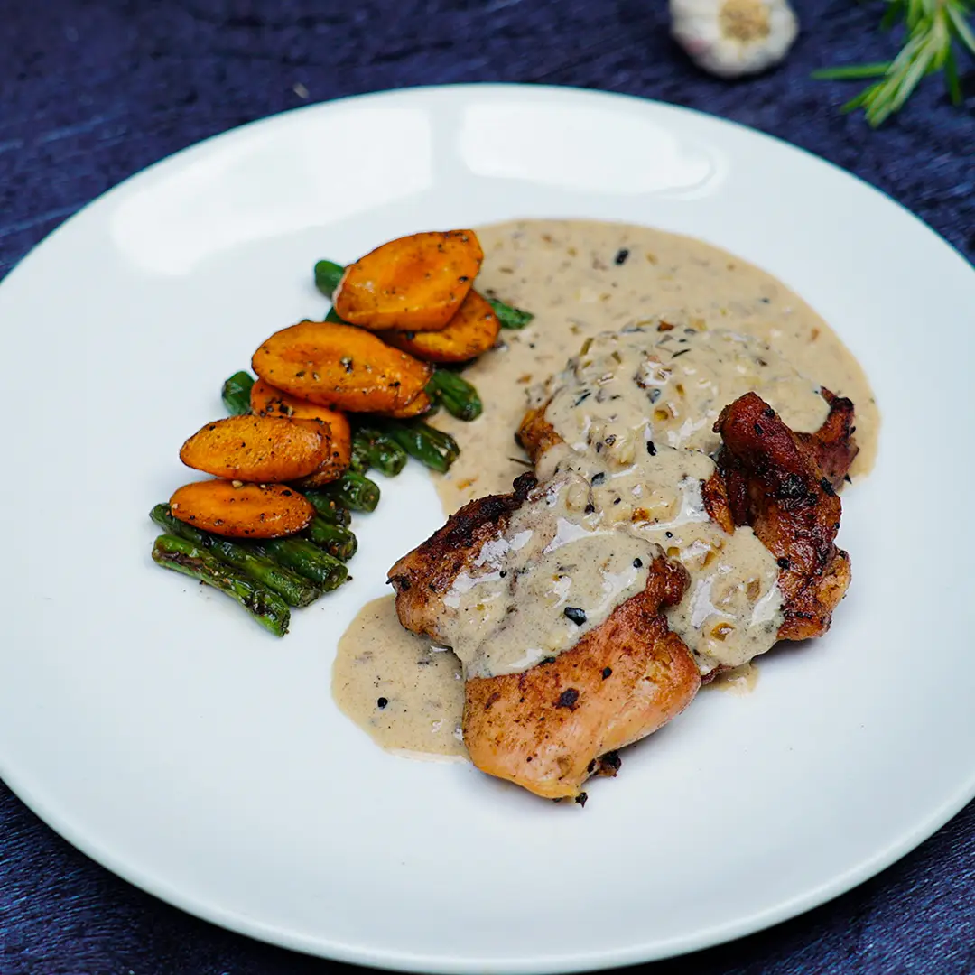 Chicken Steak With White Wine Sauce