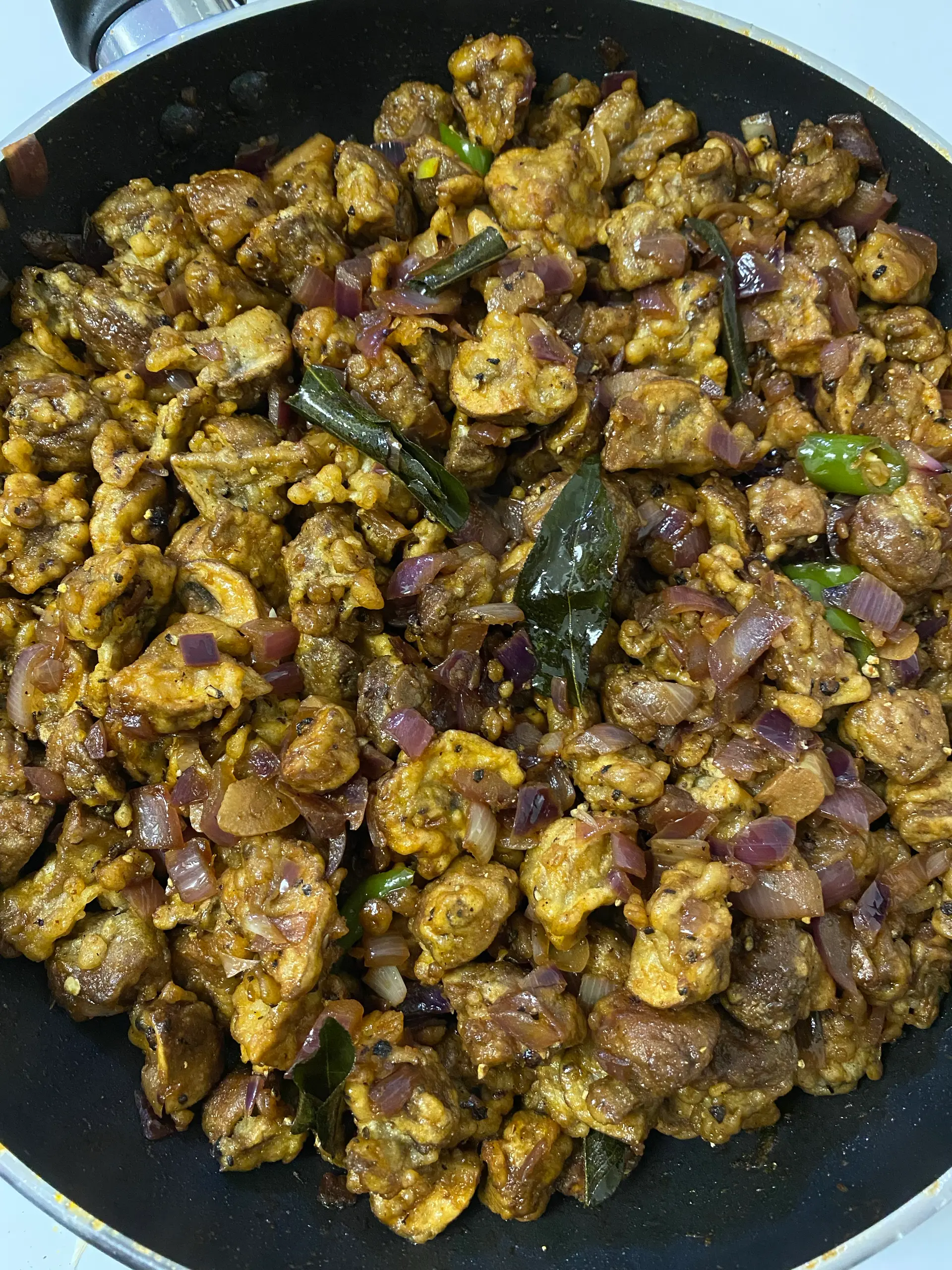 A cook's photo of Mushroom Pepper Fry