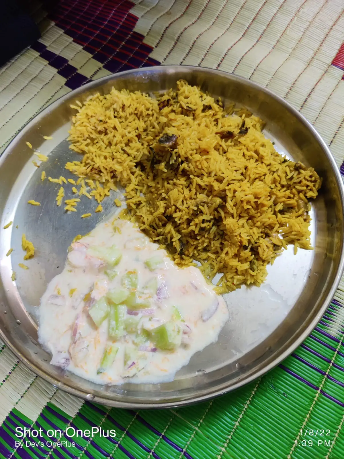 A cook's photo of Mushroom Biryani