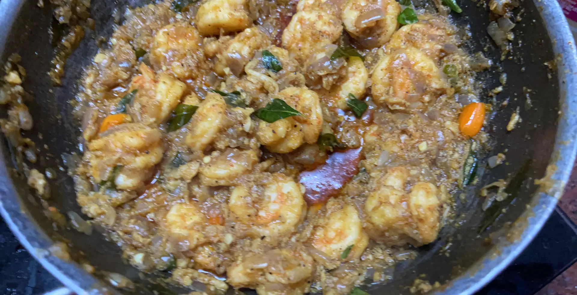 A cook's photo of Spicy Prawn Masala
