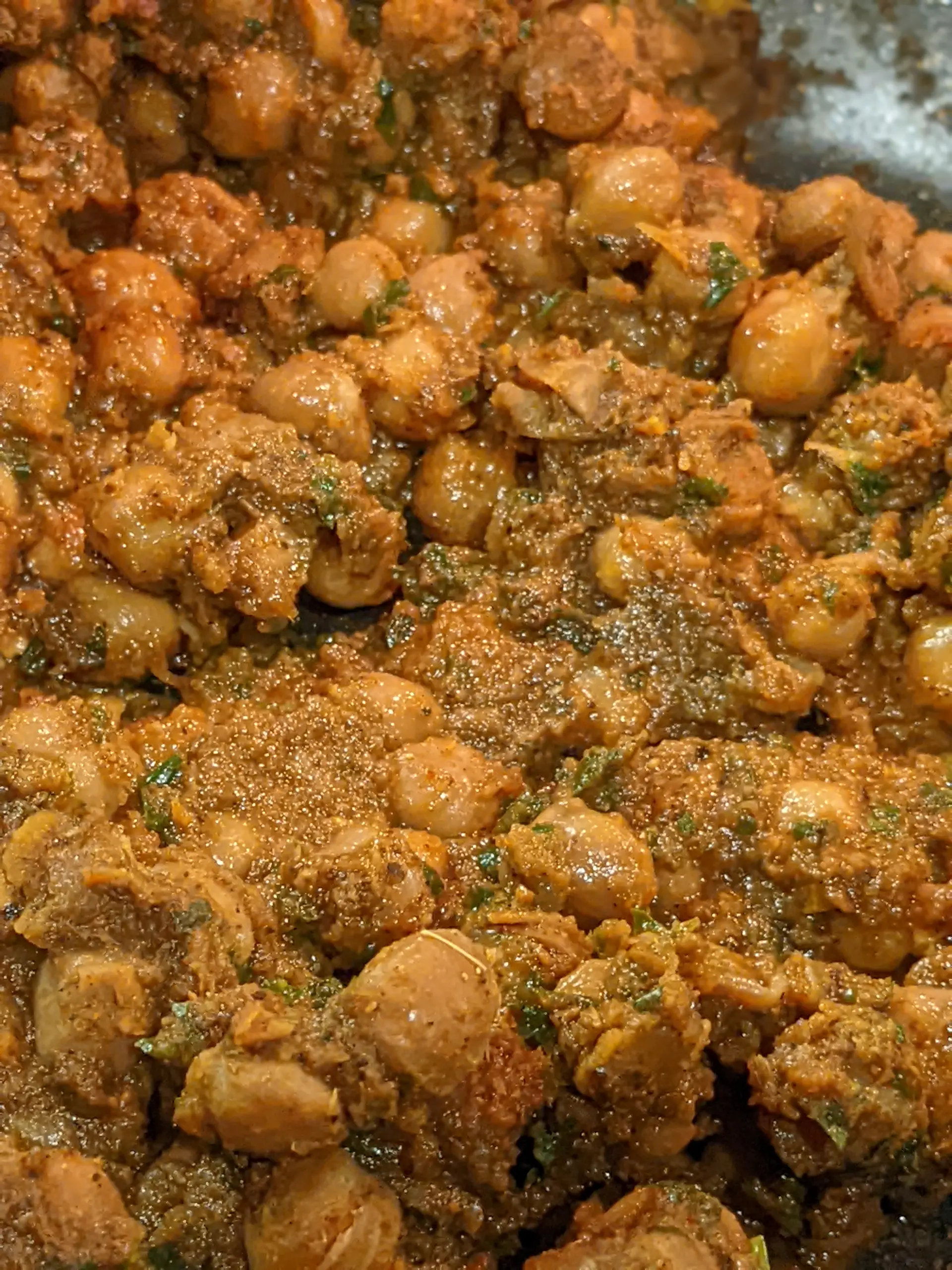 A cook's photo of Pindi Choley