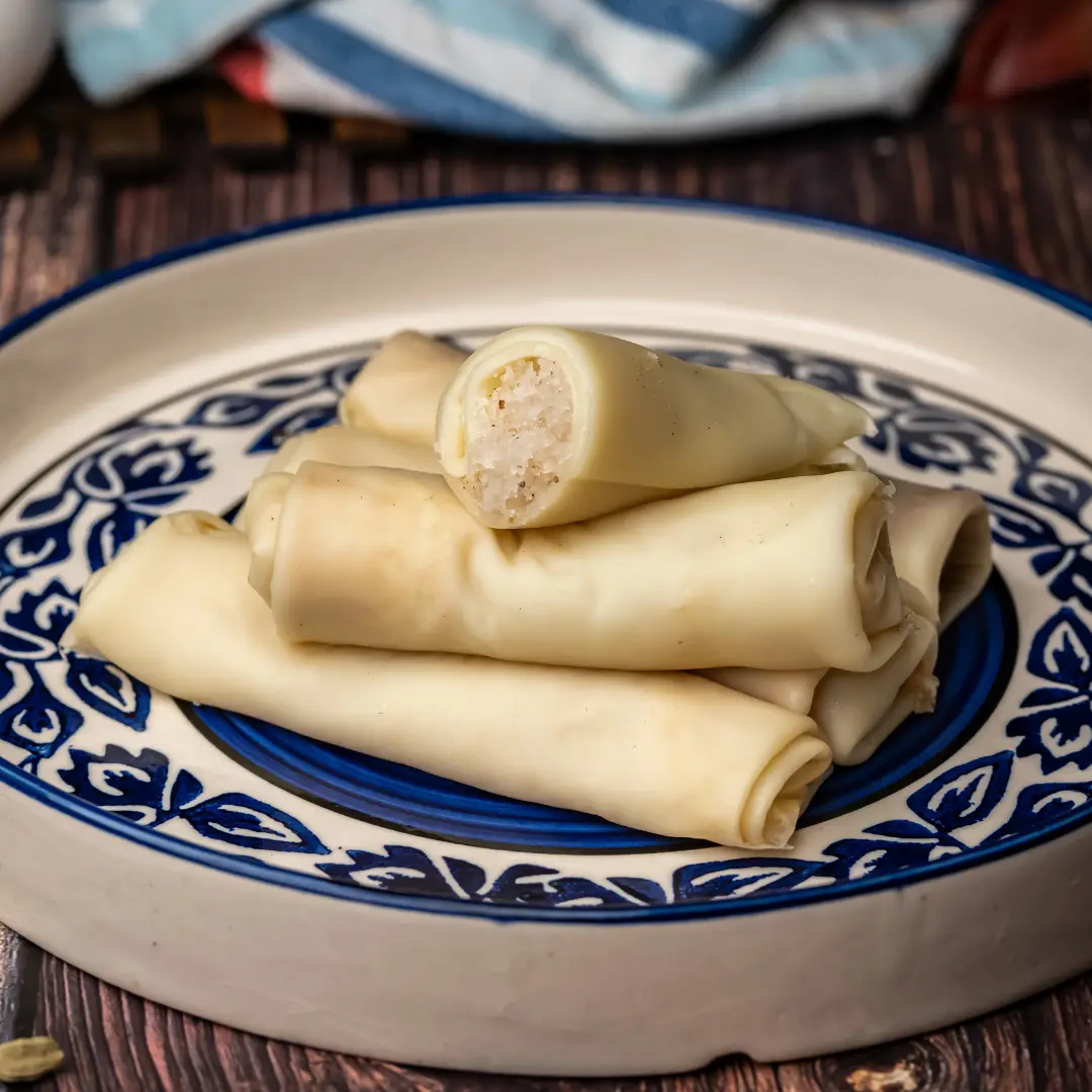 Coconut Stuffed Pancakes