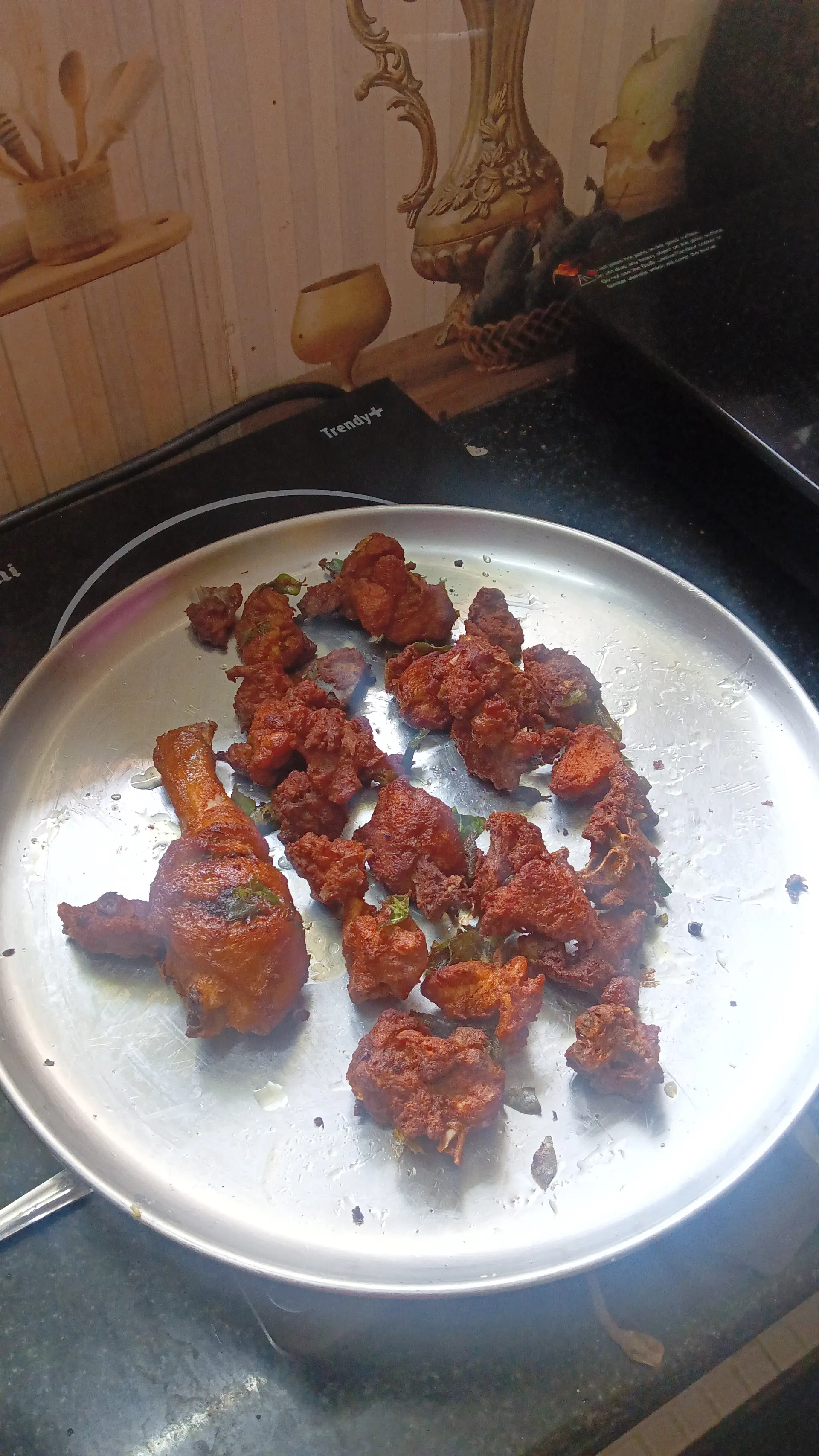 A cook's photo of Chicken 65