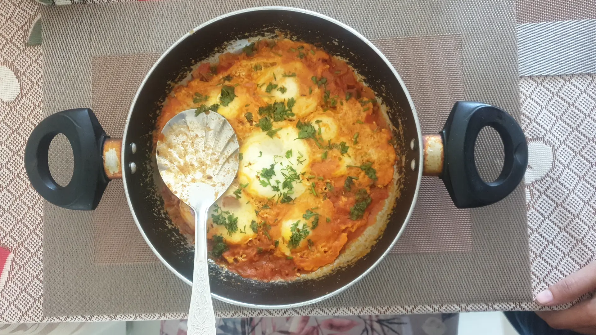 A cook's photo of Egg Drop Curry