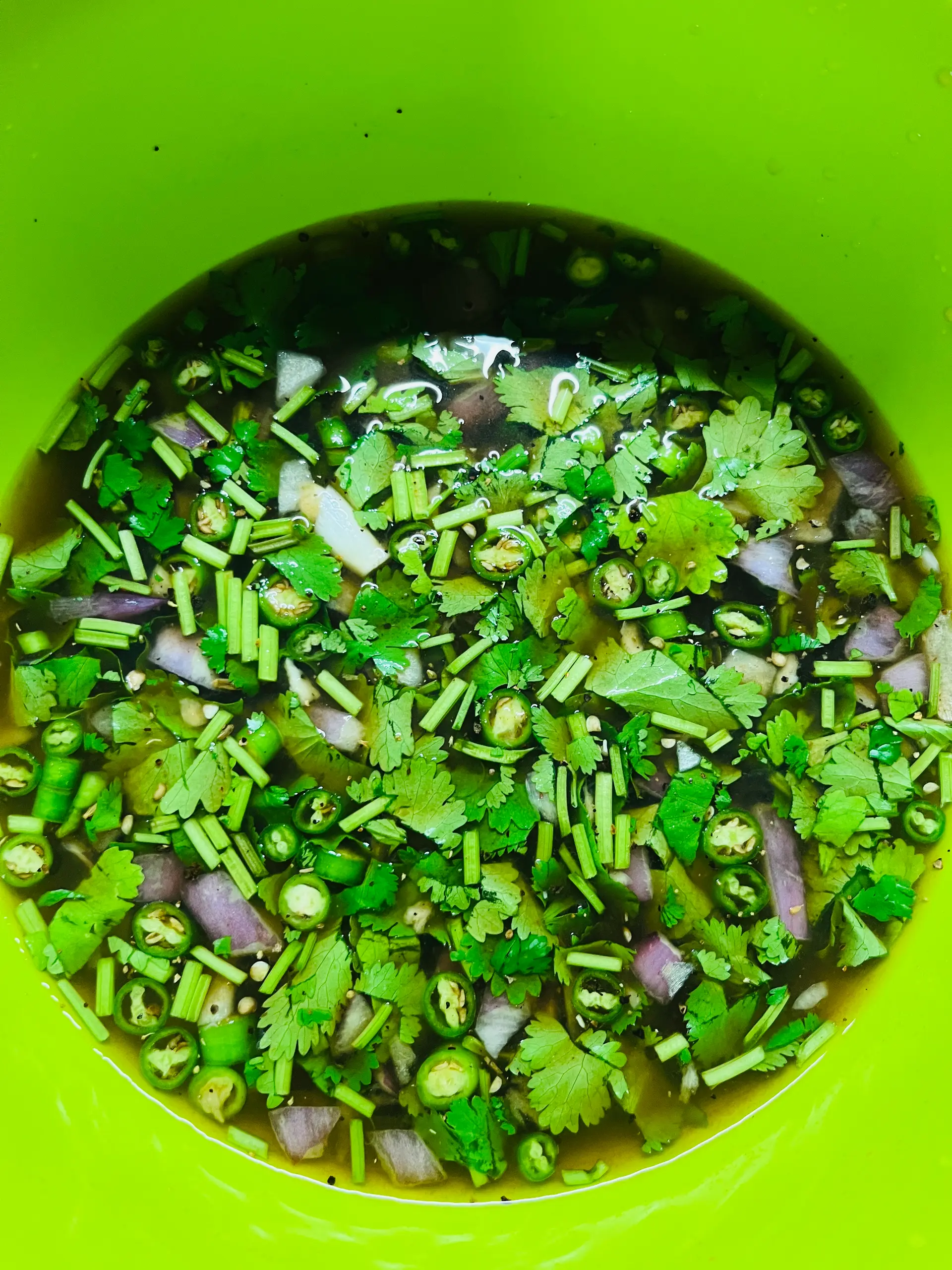 A cook's photo of Pacha Puli Rasam